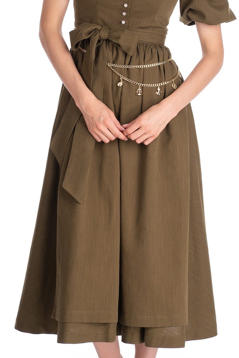 Madame Marie Dirndl Dirndl lang 2tlg. - ISALUNA - oliv – Bild 3 von 5
