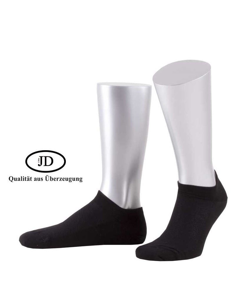 JD Socken Tagessocke Sneaker Basic (Baumwolle) schwarz - 2 Paar