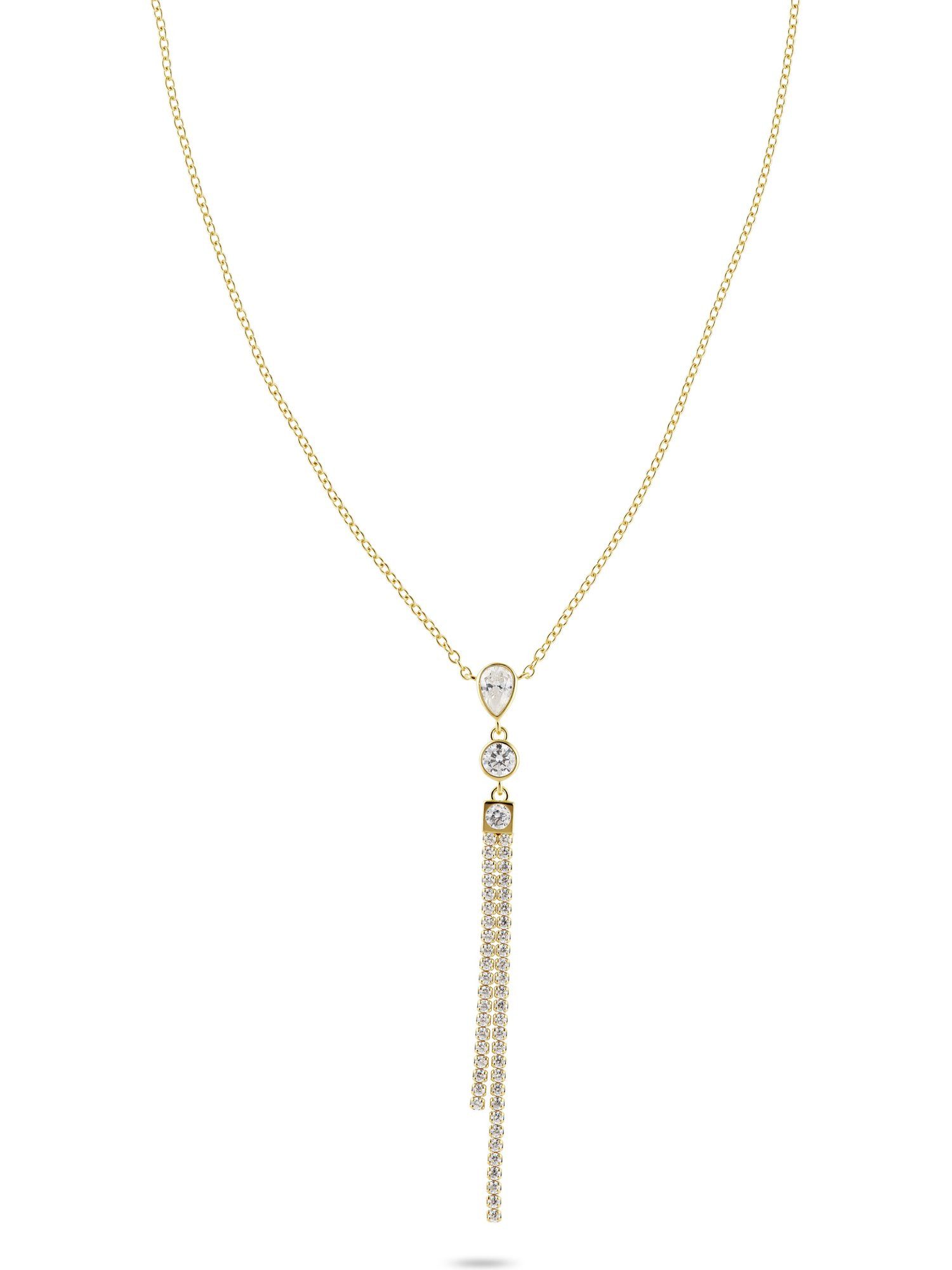 JETTE Silberkette JETTE Damen-Kette 925er Silber, recycelt Zirkonia, CASCADE