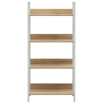 furnicato Bücherregal 4 Regalböden Eiche 60×27,6×124,5 cm Holzwerkstoff