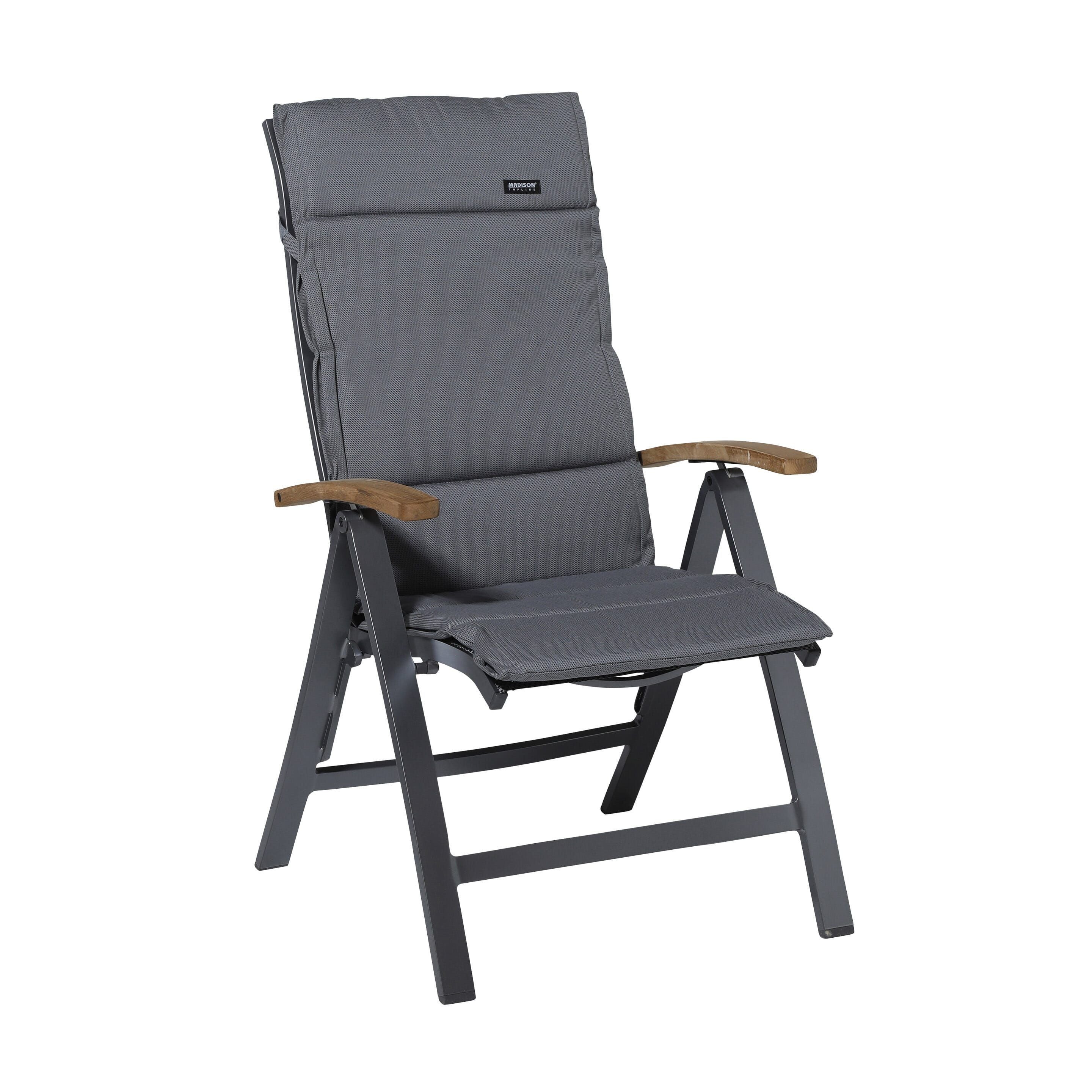 Madison Hochlehnerauflage Rib grau Gartenstuhl Auflagen günstig online kaufen