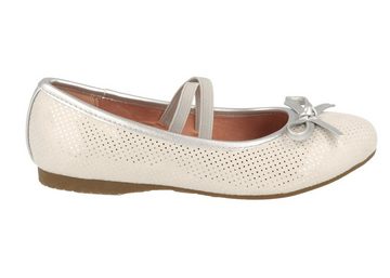 Indigo 422-333 Mädchen Schuhe Hochzeit Konfi Taufe Ballerinas Grau Punkte Ballerina