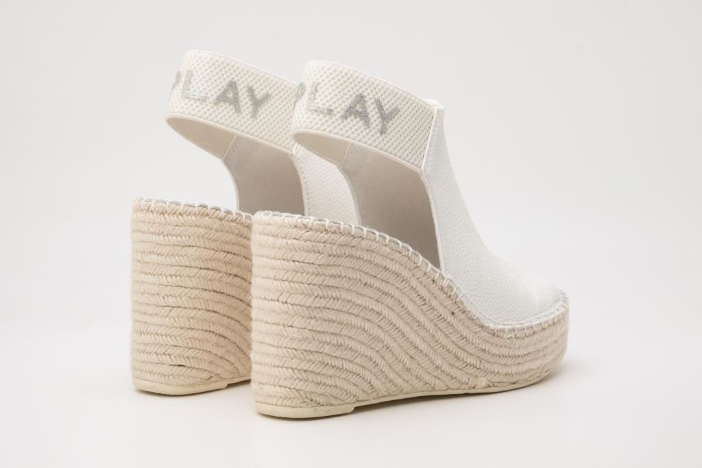 Replay Tyne Sandalette, Sommerschuh, Sandale, Keilabsatz, mit Glitzerlogo an der Ferse