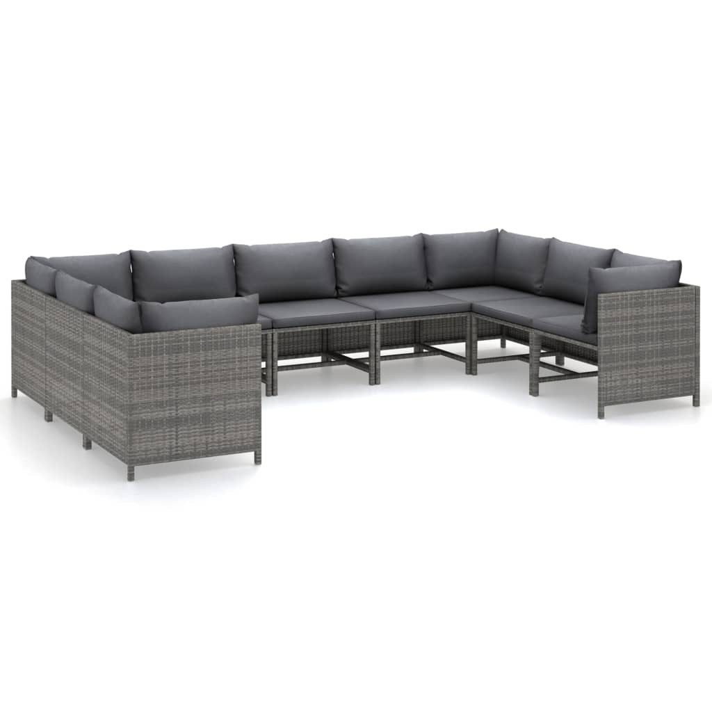 vidaXL Gartenlounge-Set 9-tlg. Garten-Lounge-Set mit Kissen günstig online kaufen