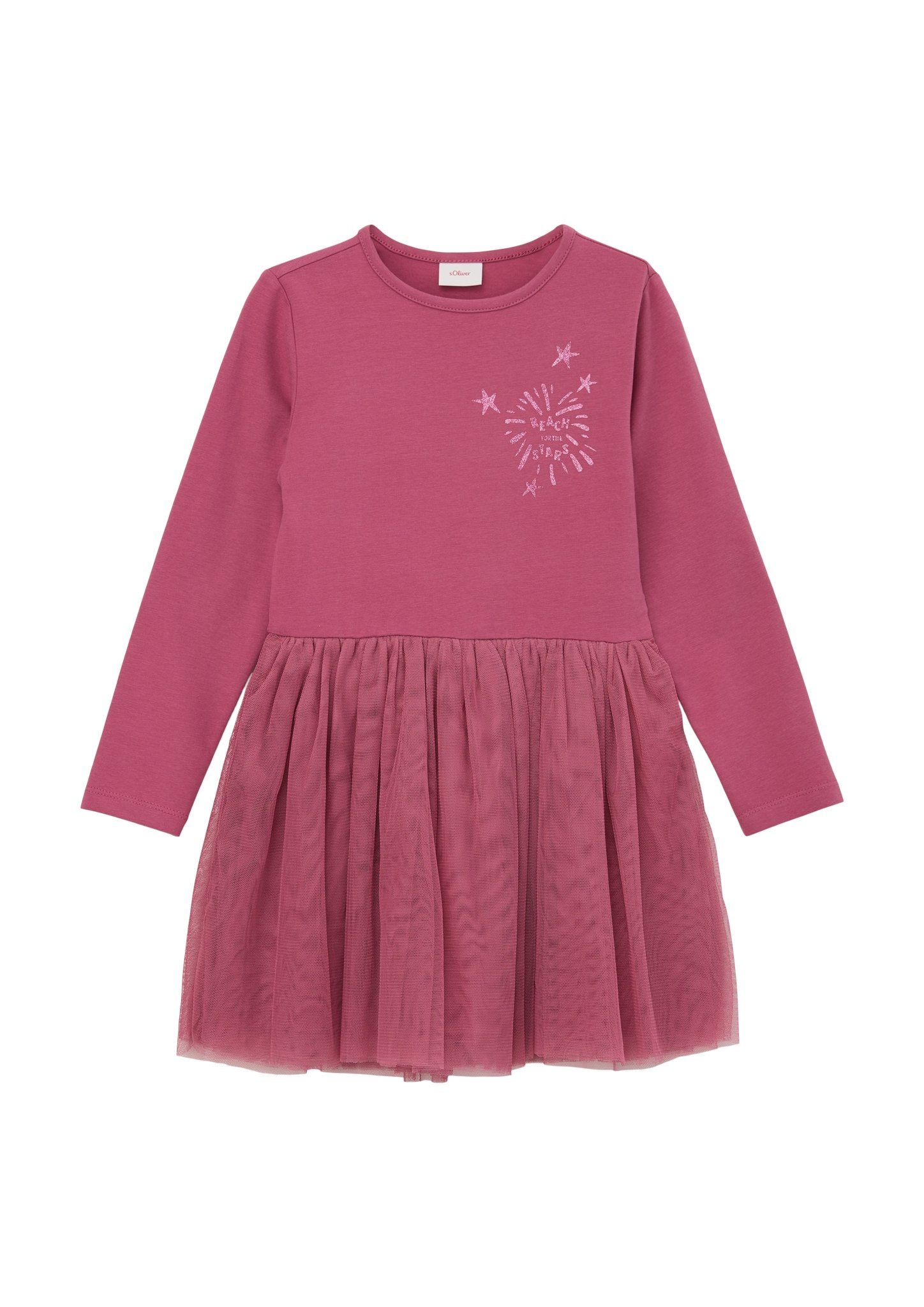 Junior mit Volantkleid s.Oliver Mesh-Layering BERRY