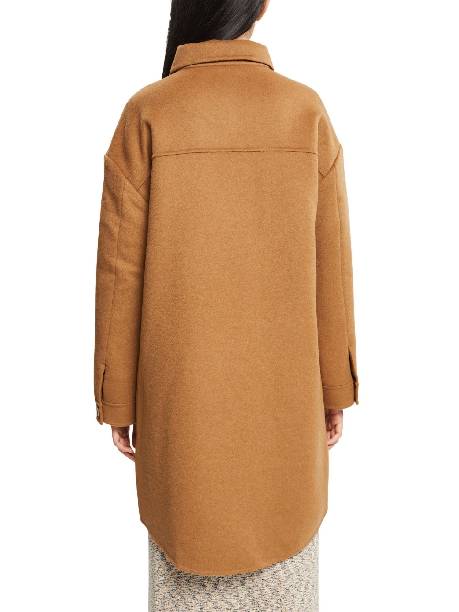 Esprit Collection Wollmantel »Wollmix-Mantel im Shacket-Style« online  kaufen | OTTO