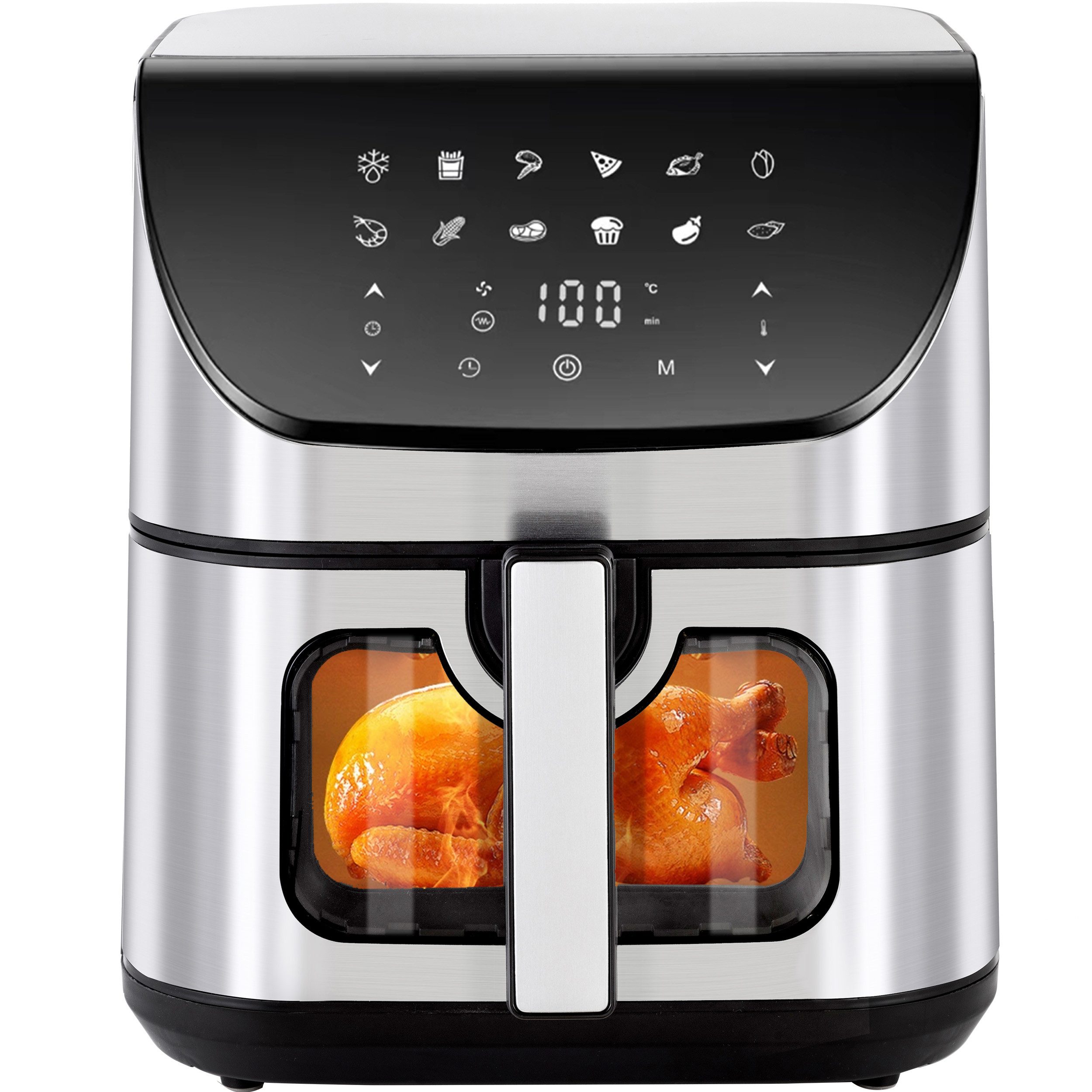 MIUI Heißluftfritteuse 8.5 L Airfryer – 1800 W, Sichtfenster & LED-Display für fettarmes Kochen, 1800,00 W, Genießen Sie knusprige Ergebnisse mit wenig Öl