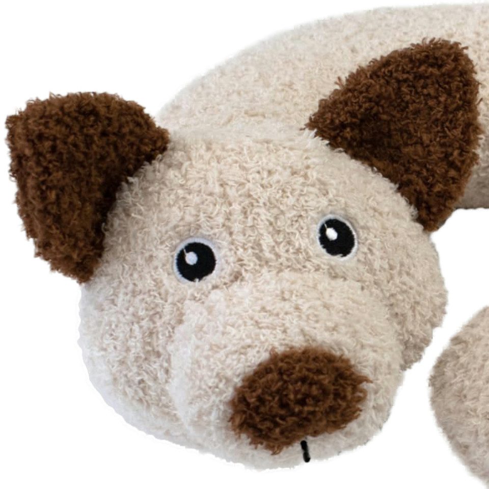 Delindo Lifestyle Nackenhörnchen Kinder, Nackenkissen im Plüsch-Design, 1-tlg., Reisekissen für Auto und Flugzeug, inkl. Reisebeutel – Bild 2 von 5