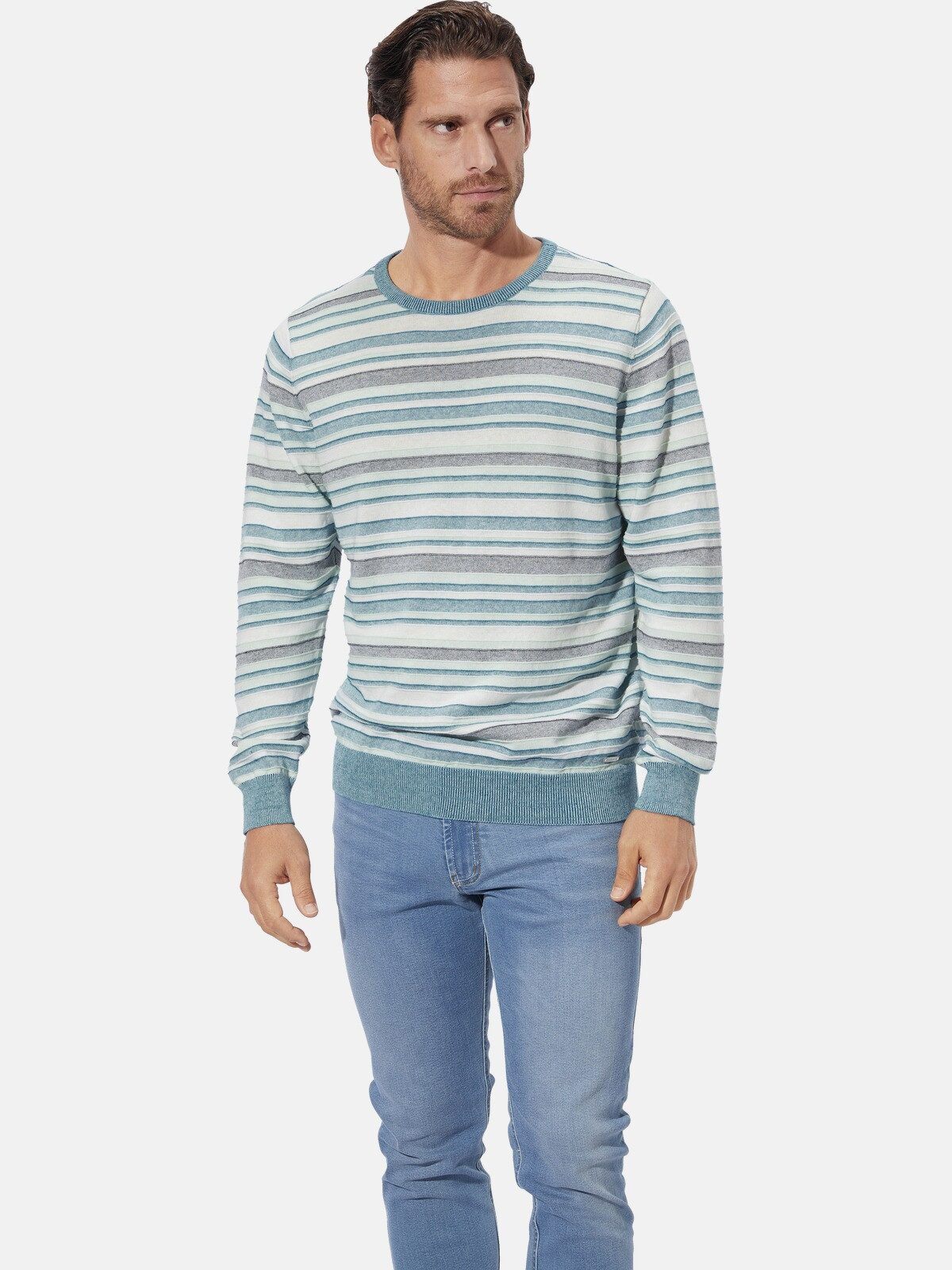 Babista Rundhalspullover KARMIR mit modischem Streifenmuster günstig online kaufen