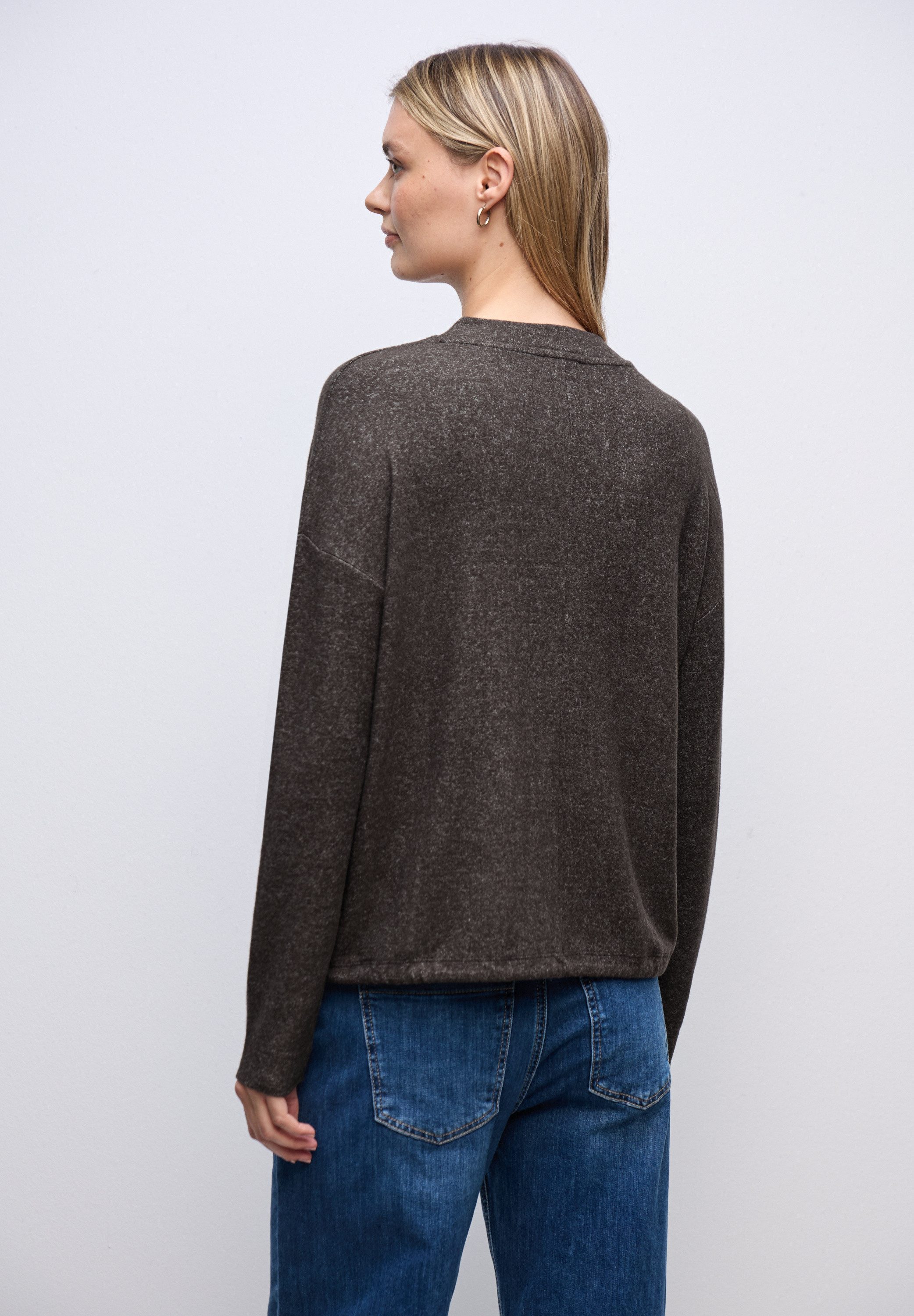 STREET ONE Langarmshirt mit Tunnelzug am günstig online kaufen