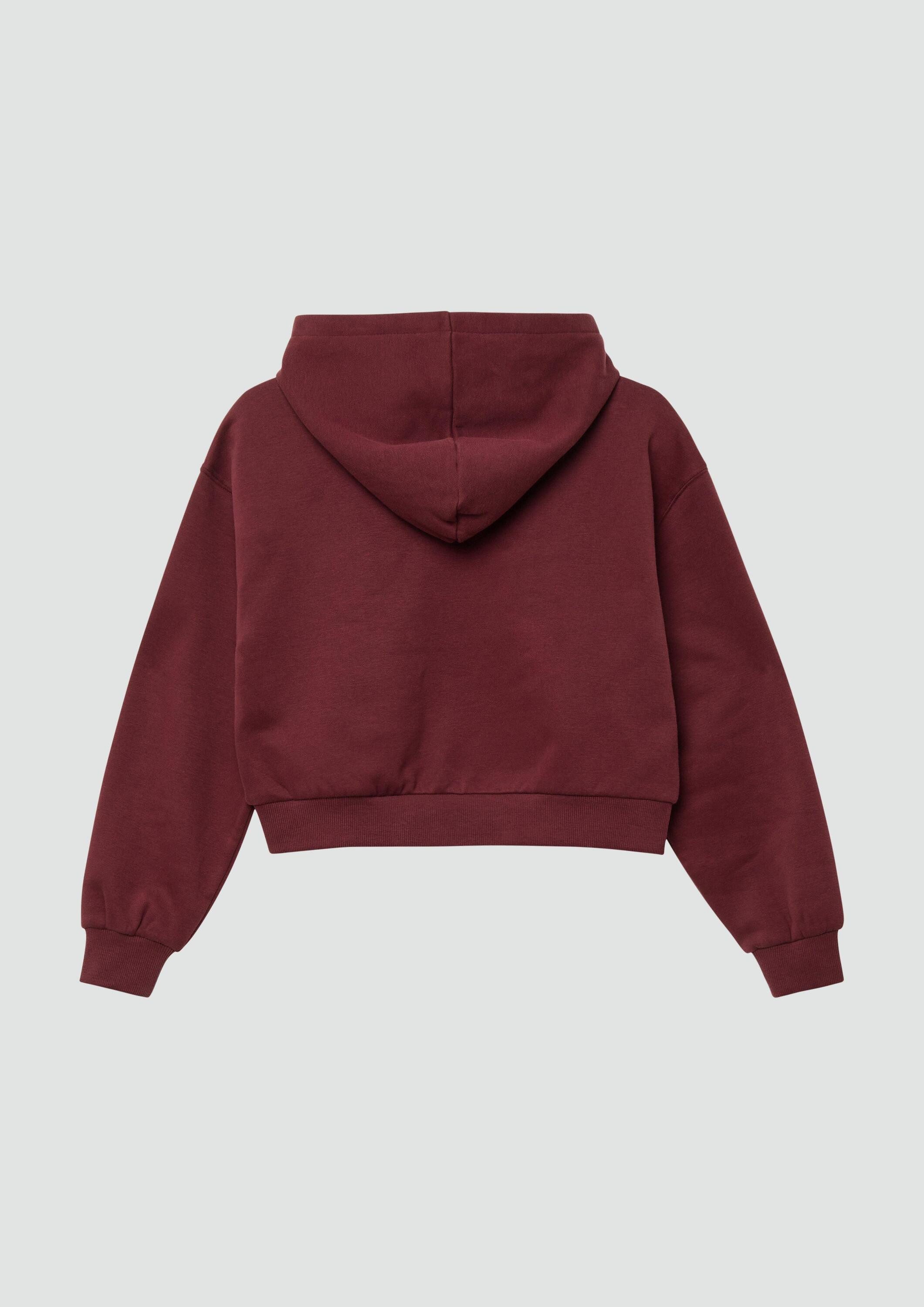s.Oliver Sweatshirt Sweatshirt Kuscheliger cropped Oversize Hoodie mit Print