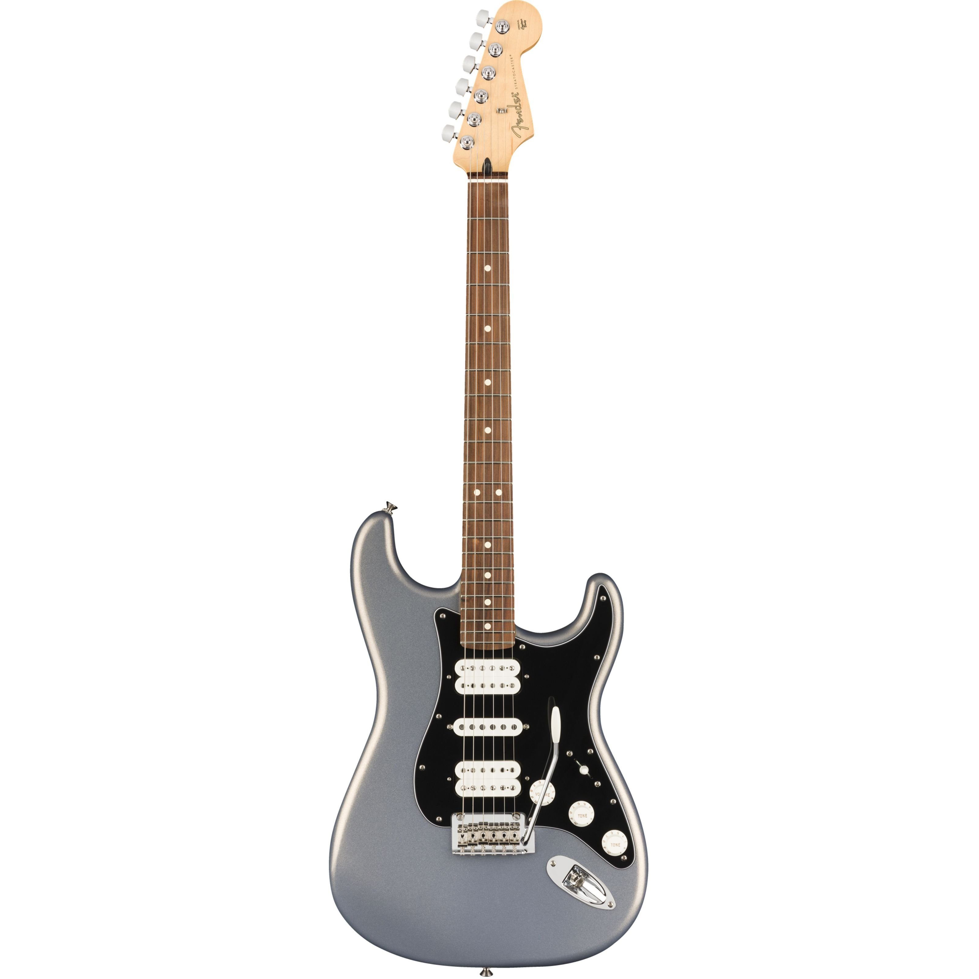 - Player Spielzeug-Musikinstrument, HSH Stratocaster E-Gitarre Silver PF Fender