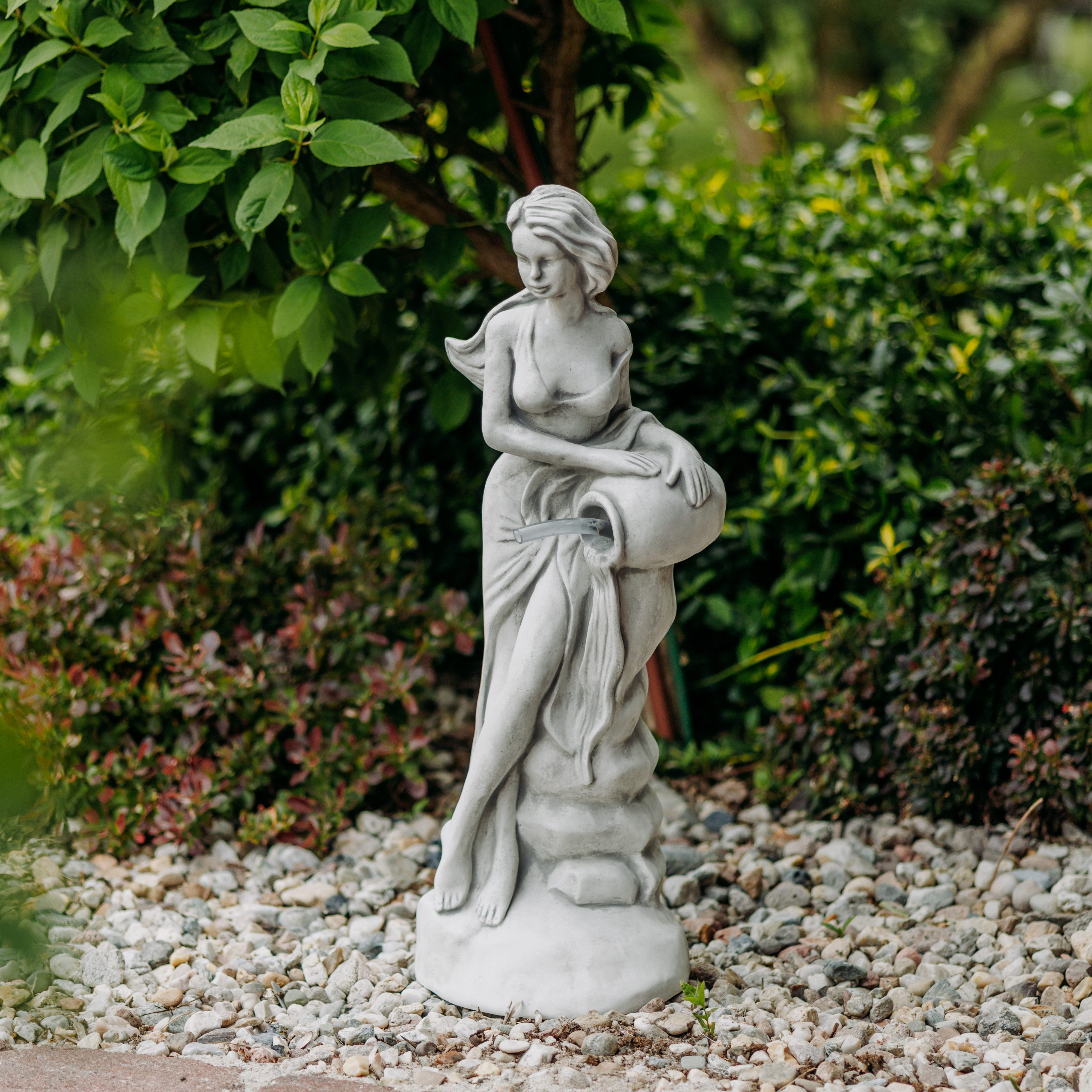 gartendekoparadies.de Gartenfigur Statue Venus optional mit Wasserlauf, Steinfigur, H. 69 cm, 19 kg, Frostsicher