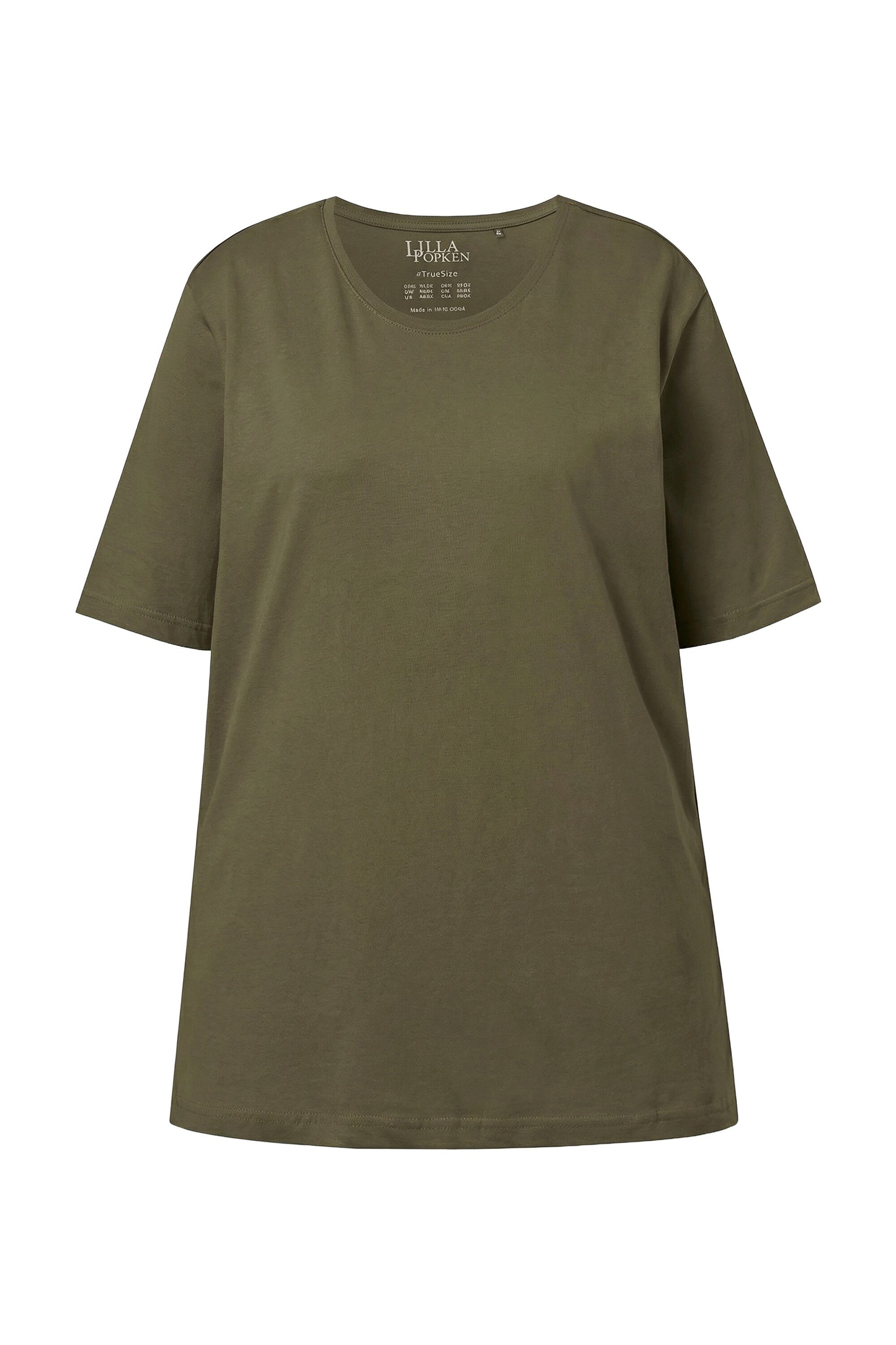 Ulla Popken T-Shirt T-Shirt Rundhalsausschnitt Relaxed Halbarm