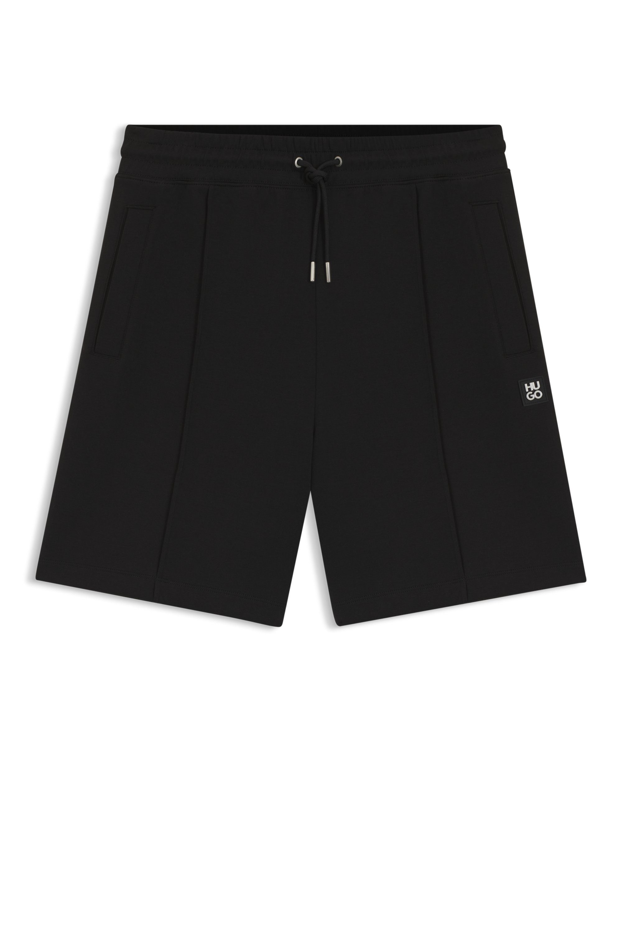 HUGO Sweatshorts Dimacshort Metal Logo Regular Fit, Baumwoll-Mix, Eingrifftaschen – Bild 4 von 5