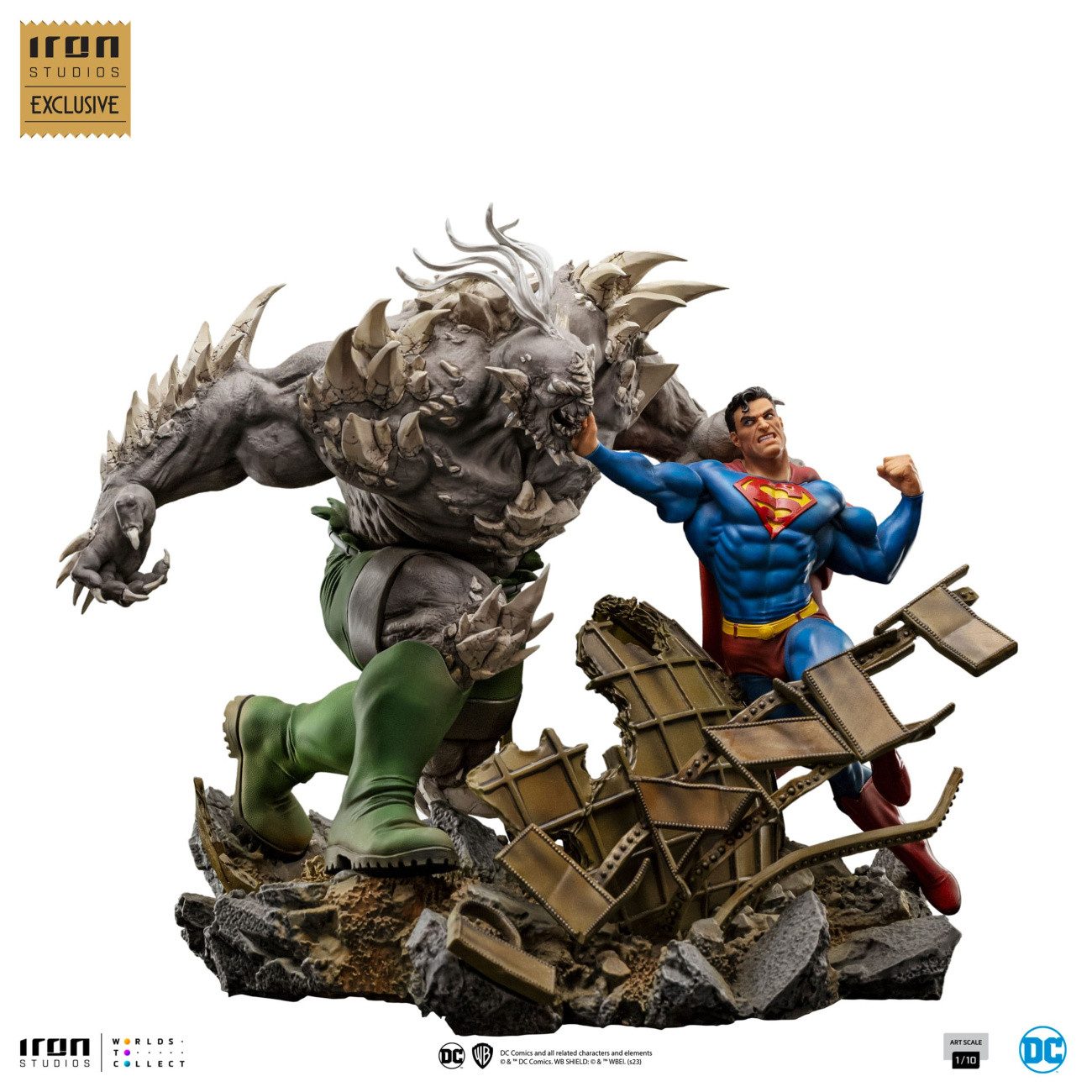 Iron Studios Merchandise-Figur DC Comics BDS Art Scale Statue 1/10 Superman vs Doomsday heo EU Exclus