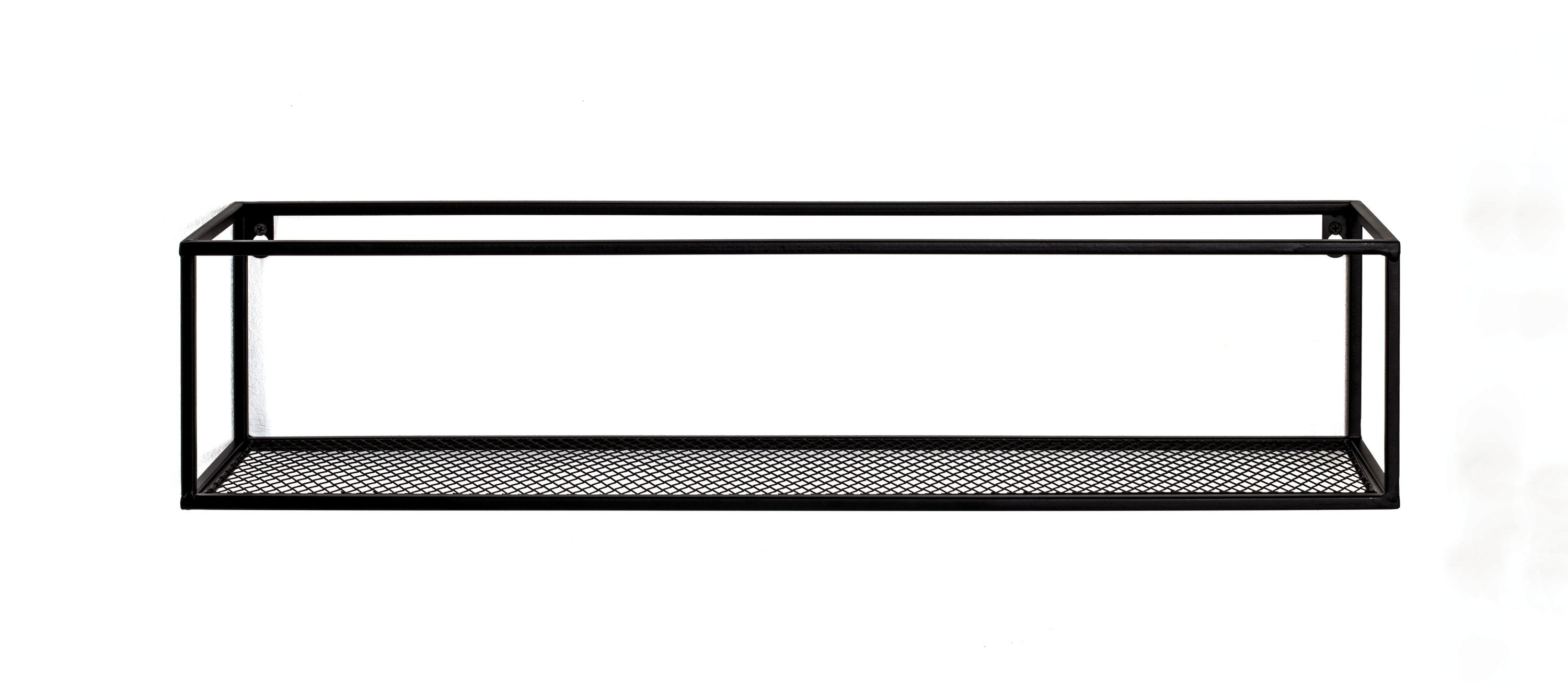 HAKU Wandregal HAKU Möbel Wandregal LEICESTER 70 BHT 70x16x16 cm schwarz Steckboard