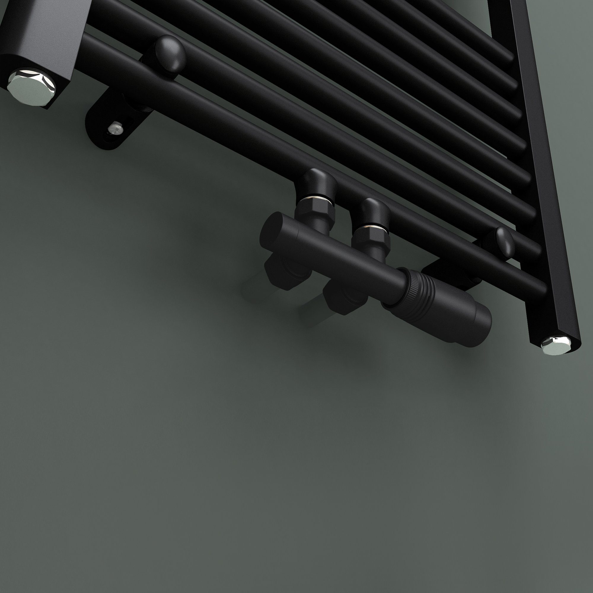 doporro Heizkörperthermostat Design Anschlussventil Heizkörper Thermostat Mittelanschluss – Bild 5 von 5