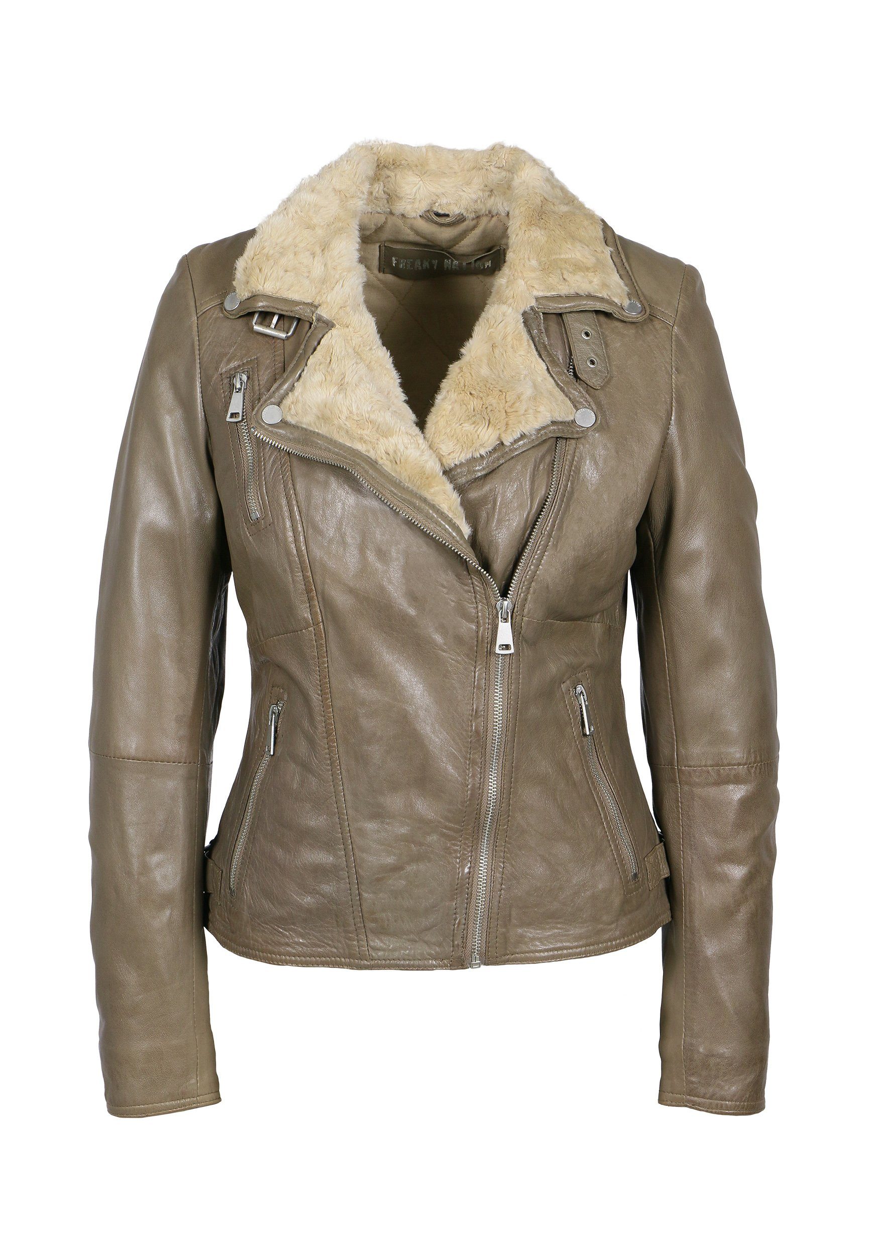 Freaky Nation Lederjacke Winter Biker Princess günstig online kaufen