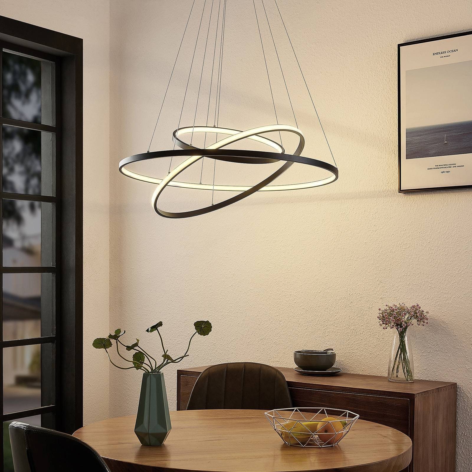 Lucande Hängeleuchte Ezana, Enthalten, LED 54 W gesamt, warmweiß