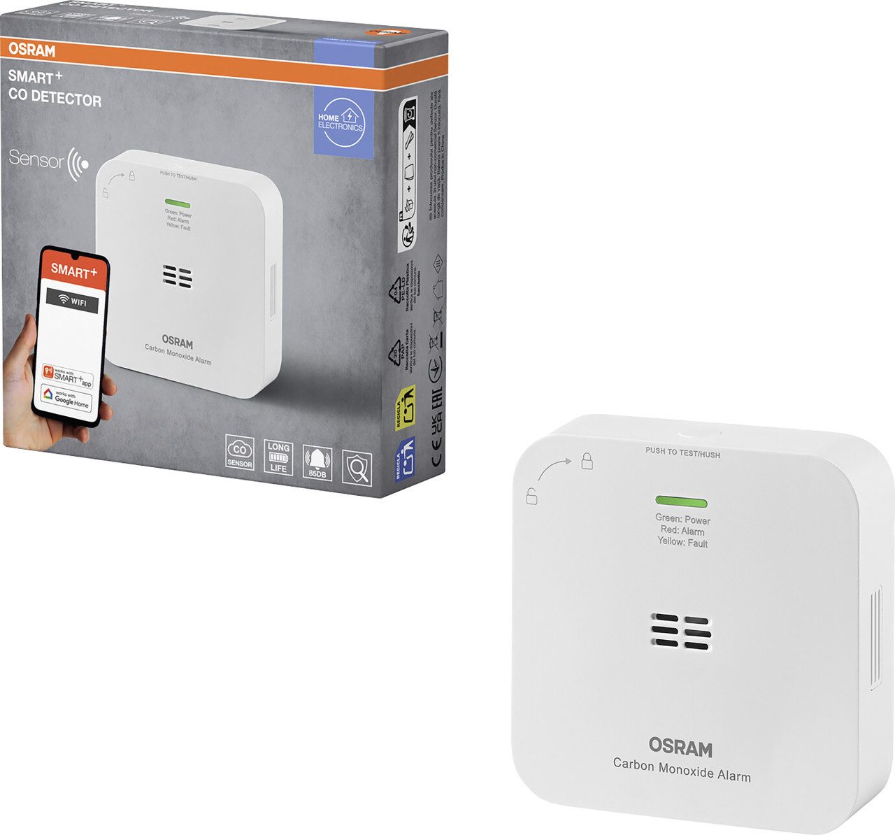 Osram Osram Smart+ WiFi Kohlenmonoxiderkennung-Sensor CO-Melder