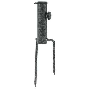 vidaXL Schirmhalter Schirmständer mit Erdspießen 2 Stk 9x35 cm Verzinkter Stahl