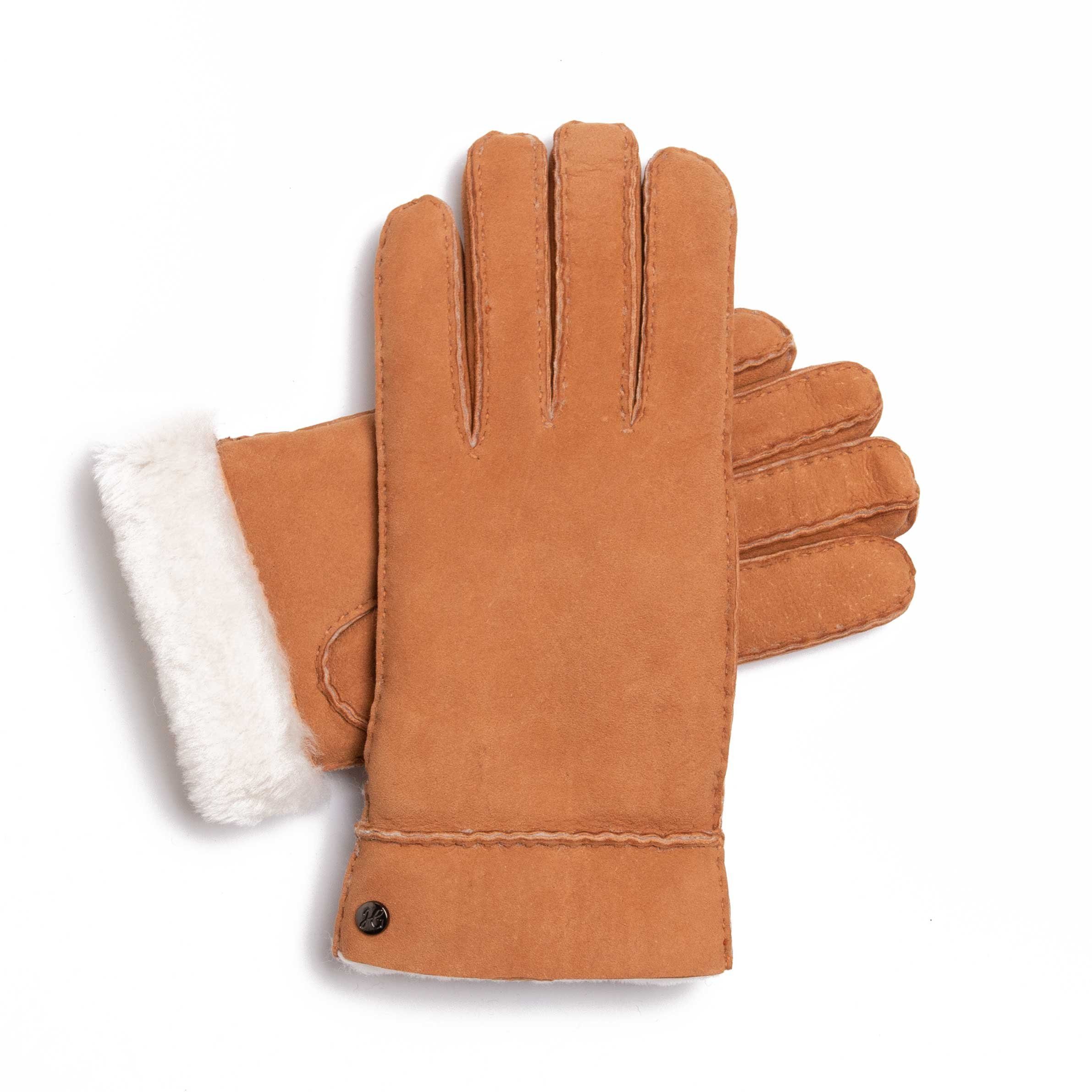 Hand Gewand by Weikert Lederhandschuhe EVA - Lammfell-Handschuhe aus spanischem Merino-Lammfell Natur
