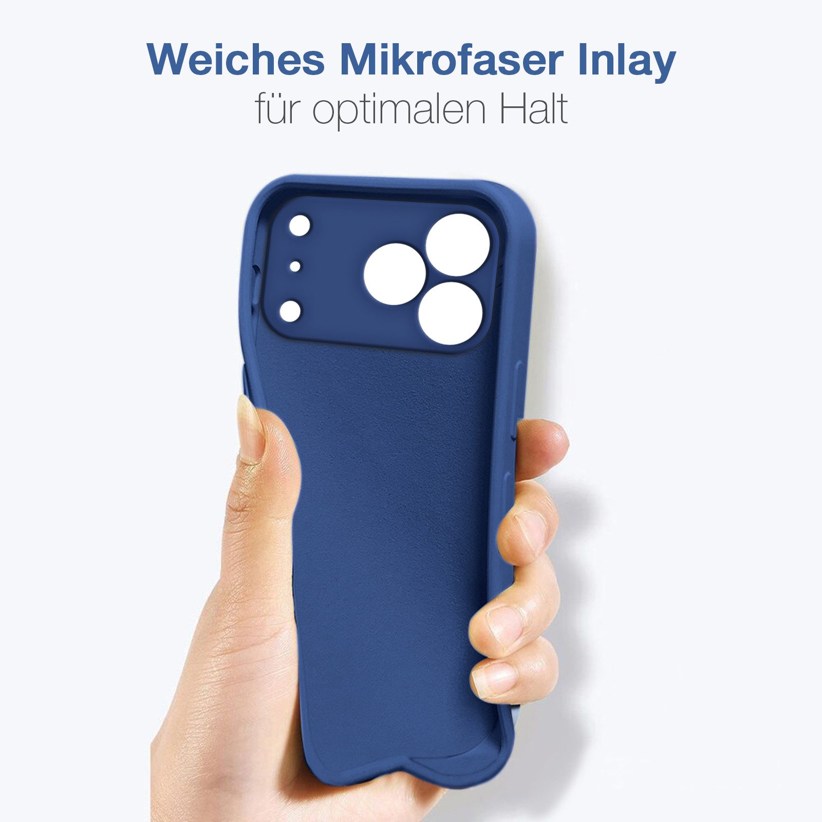 Tec-Expert Handyhülle SoftGrip Cover Hülle für Apple iPhone 17 Pro Max, Handy Case Bumper integrierter Kameraschutz flexibel