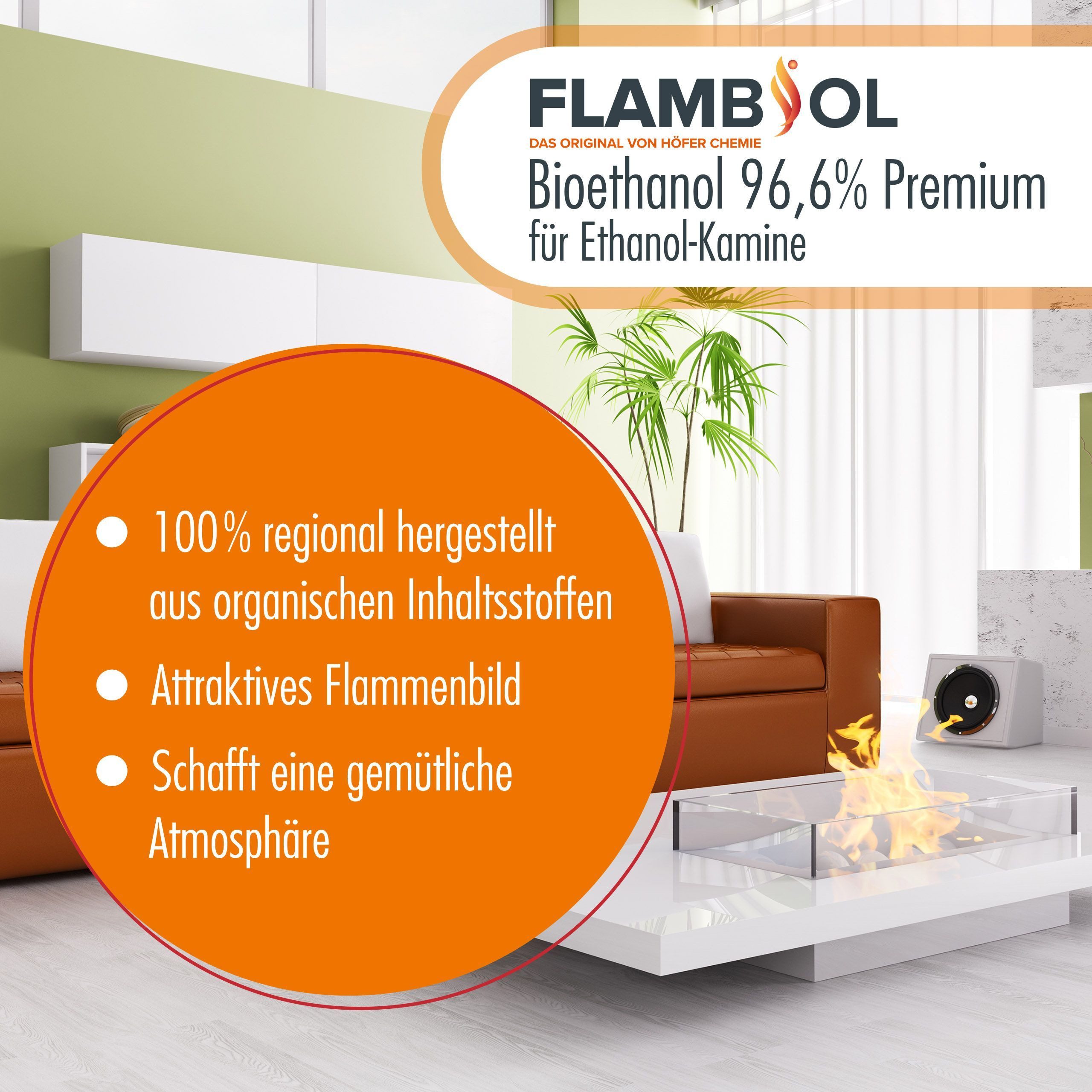 Höfer Chemie GmbH Bioethanol 20 L FLAMBIOL® Bioethanol 96,6% Premium für Et günstig online kaufen