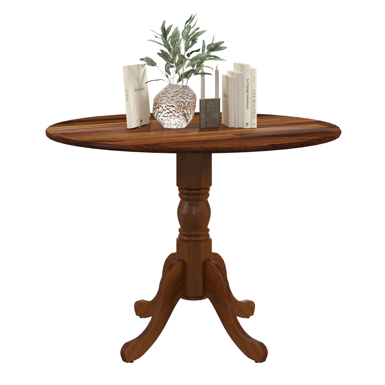 COSTWAY Esstisch, runder Küchentisch aus Massivholz, günstig online kaufen