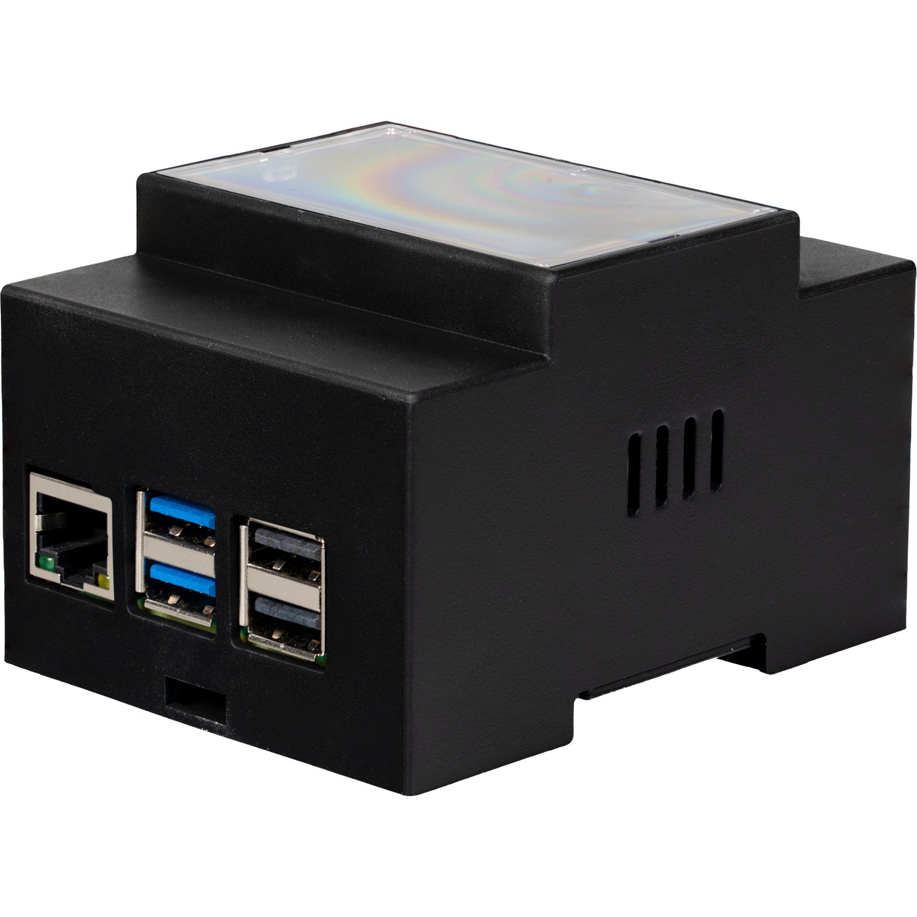 Montagerückgehäuse JOY-IT Hutschienengehäuse für Raspberry Pi 5, schwarz, RB-CaseP5-07B