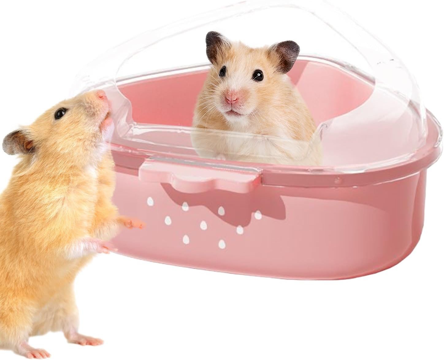 FELIXLEO Kleintierkäfig Hamster Sandbad Transparent Groß Mit Deckel Für Reinigung