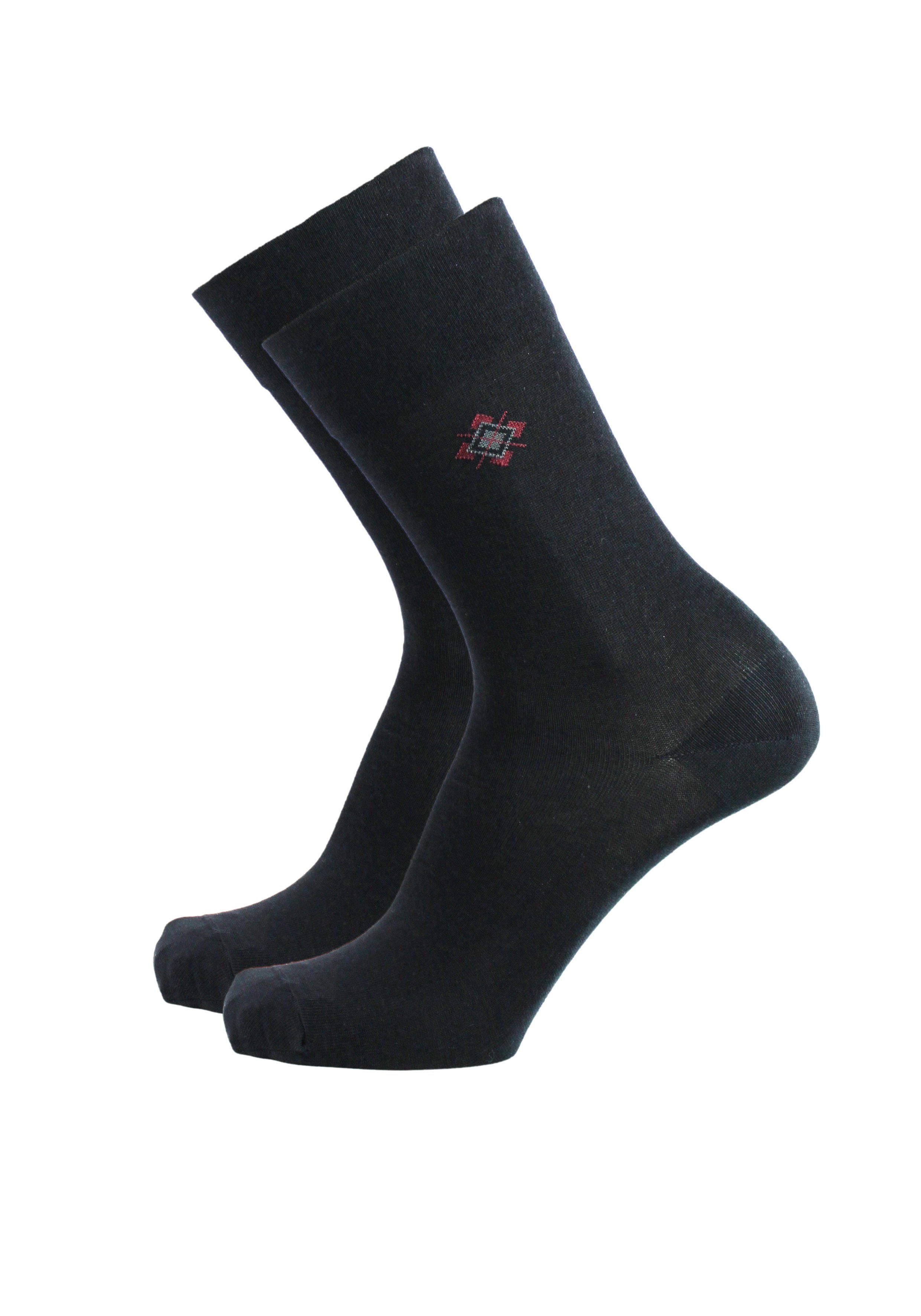 Rogo Socken Easy Leg (4-Paar) mit Schaftmotiv dezentem