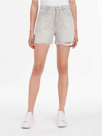 Calvin Klein Jeans Shorts mit Destroyed- und Abriebdetails
