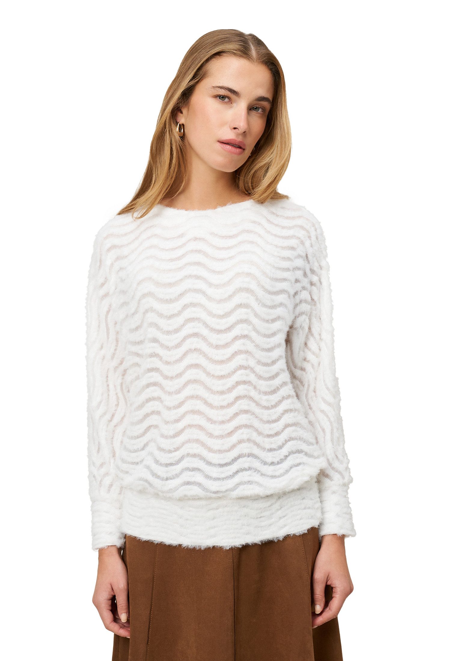 Zero Sweatshirt Damen mit Wellenmuster weiteres Detail