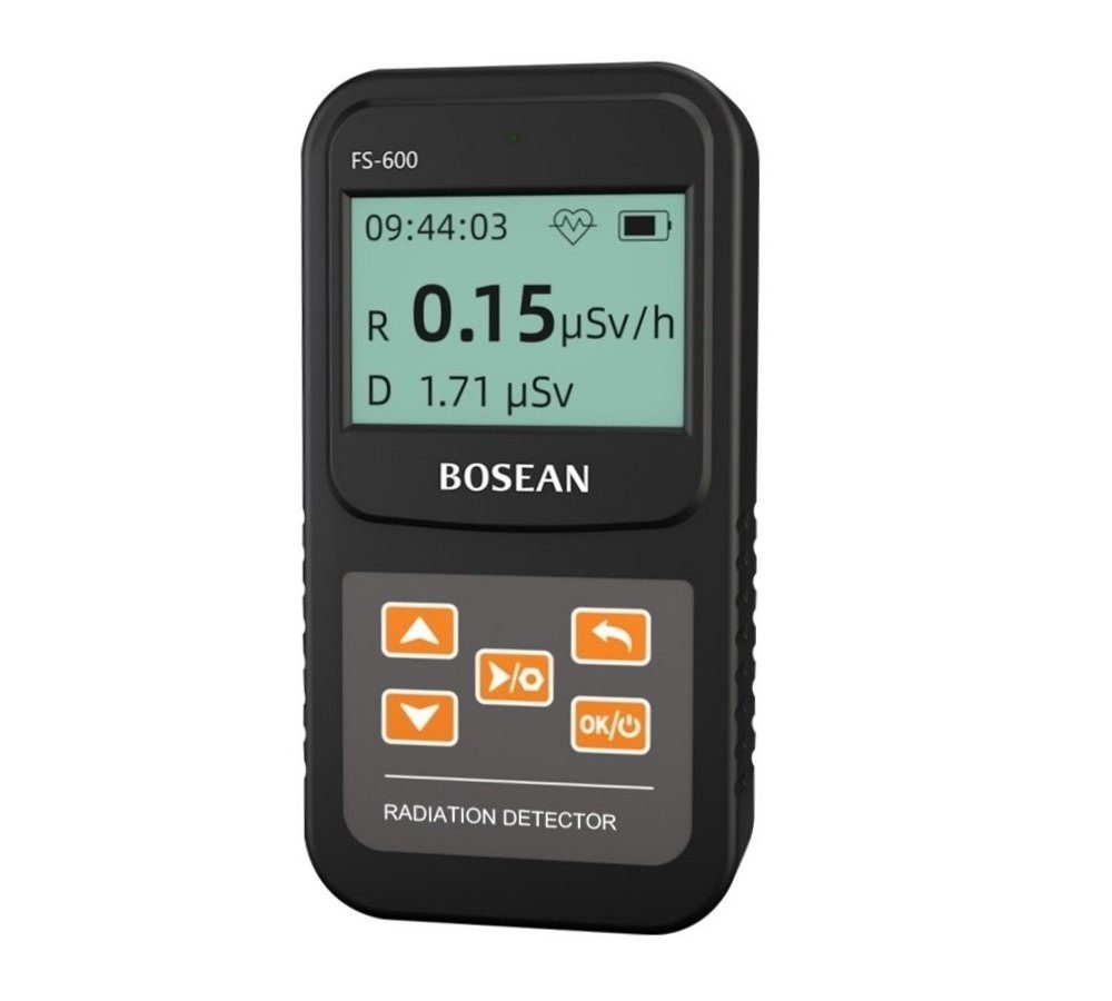 Bosean FS-600 Geigerzähler Radiation Detector Strahlungsmessgerät Gefahrenmeldeanlage (LCD-Display, erfasst Röntgen- Beta- Gamma- Strahlung)