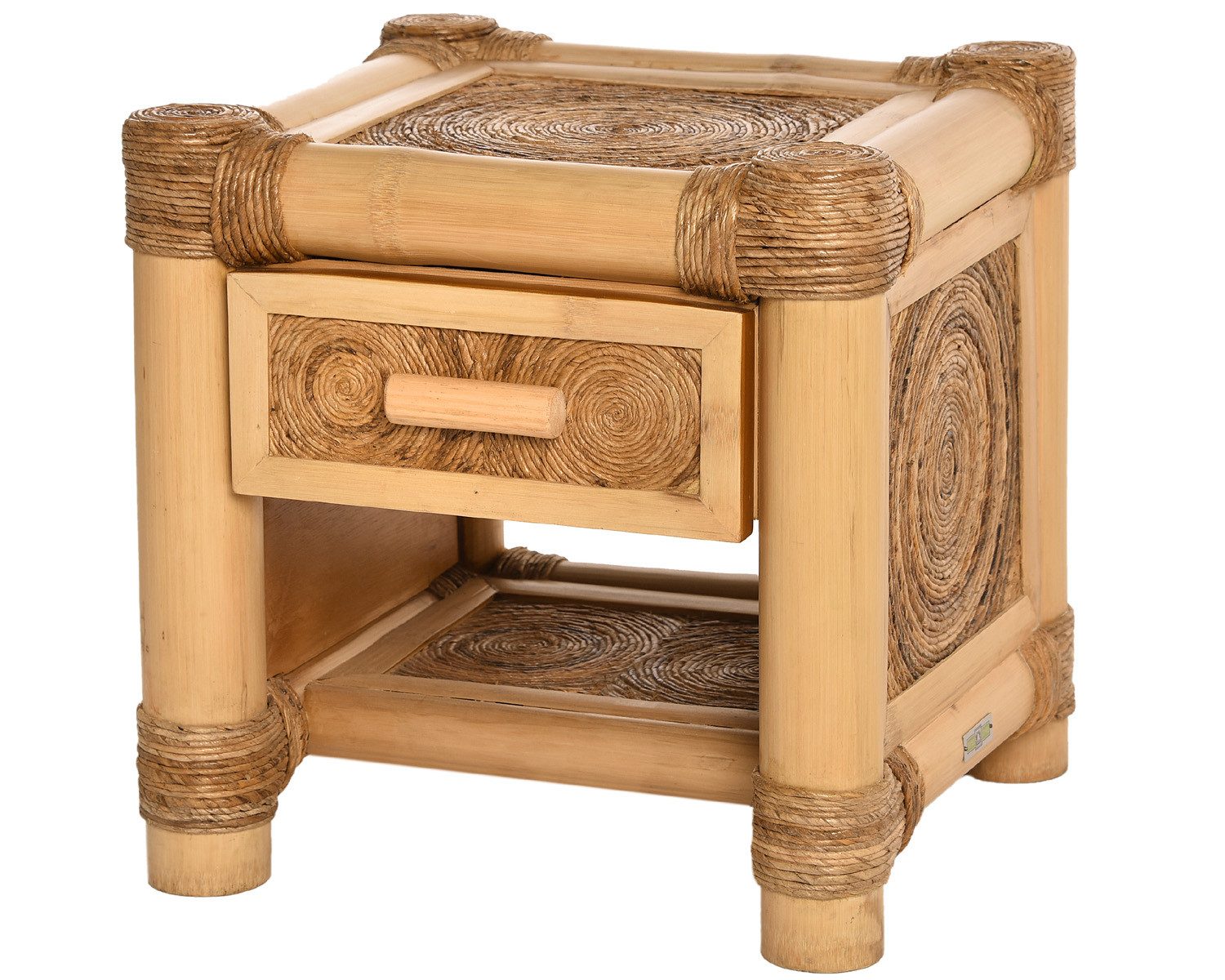 Bambus-Lounge Nachttisch Keledo Bambus Nachttisch Beistelltisch Nachtschrank Möbel Nachkommode