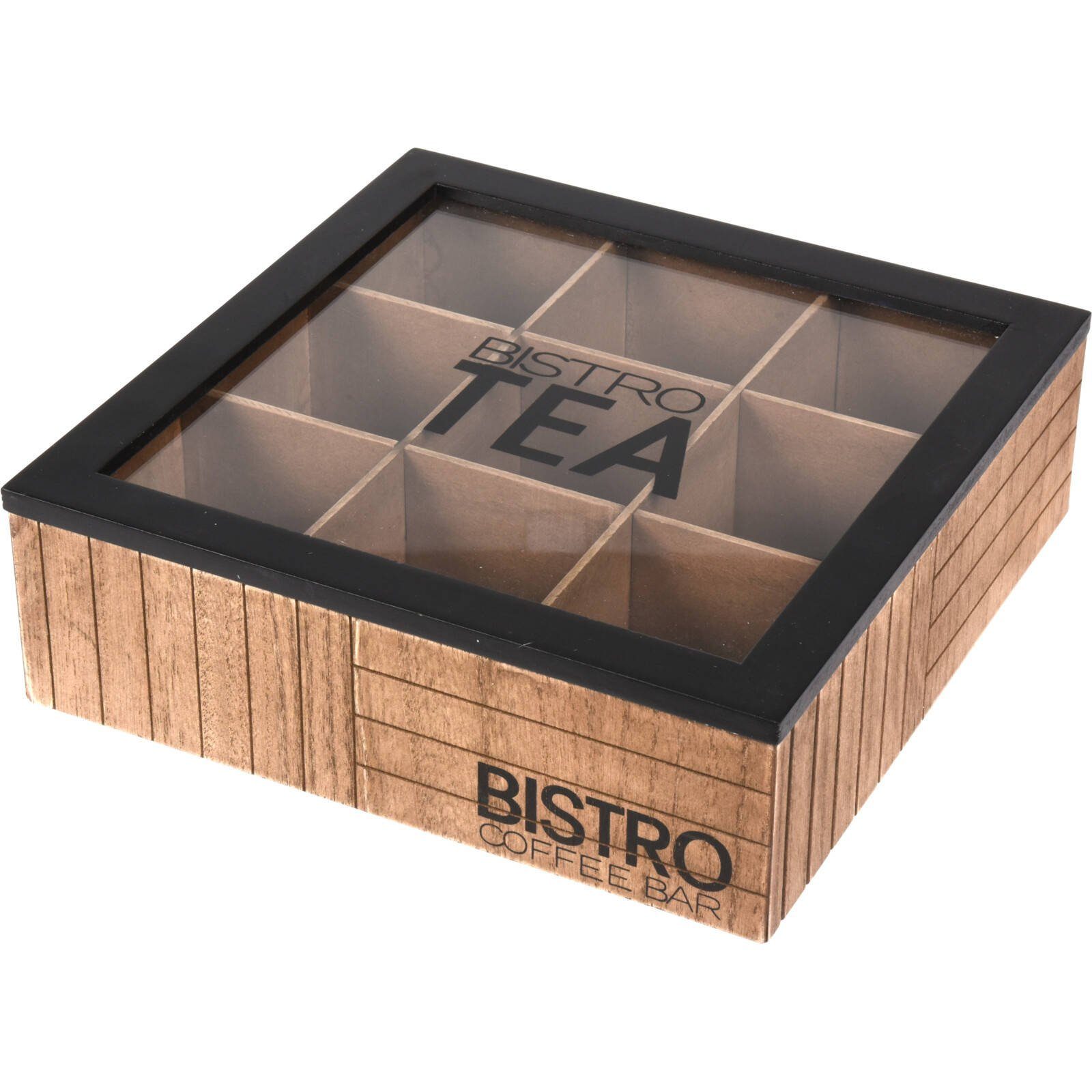 Home & styling collection Teebox Teebox Bistro, 24 x 24 x 7,5 cm, MDF, (einzeln, einzeln)