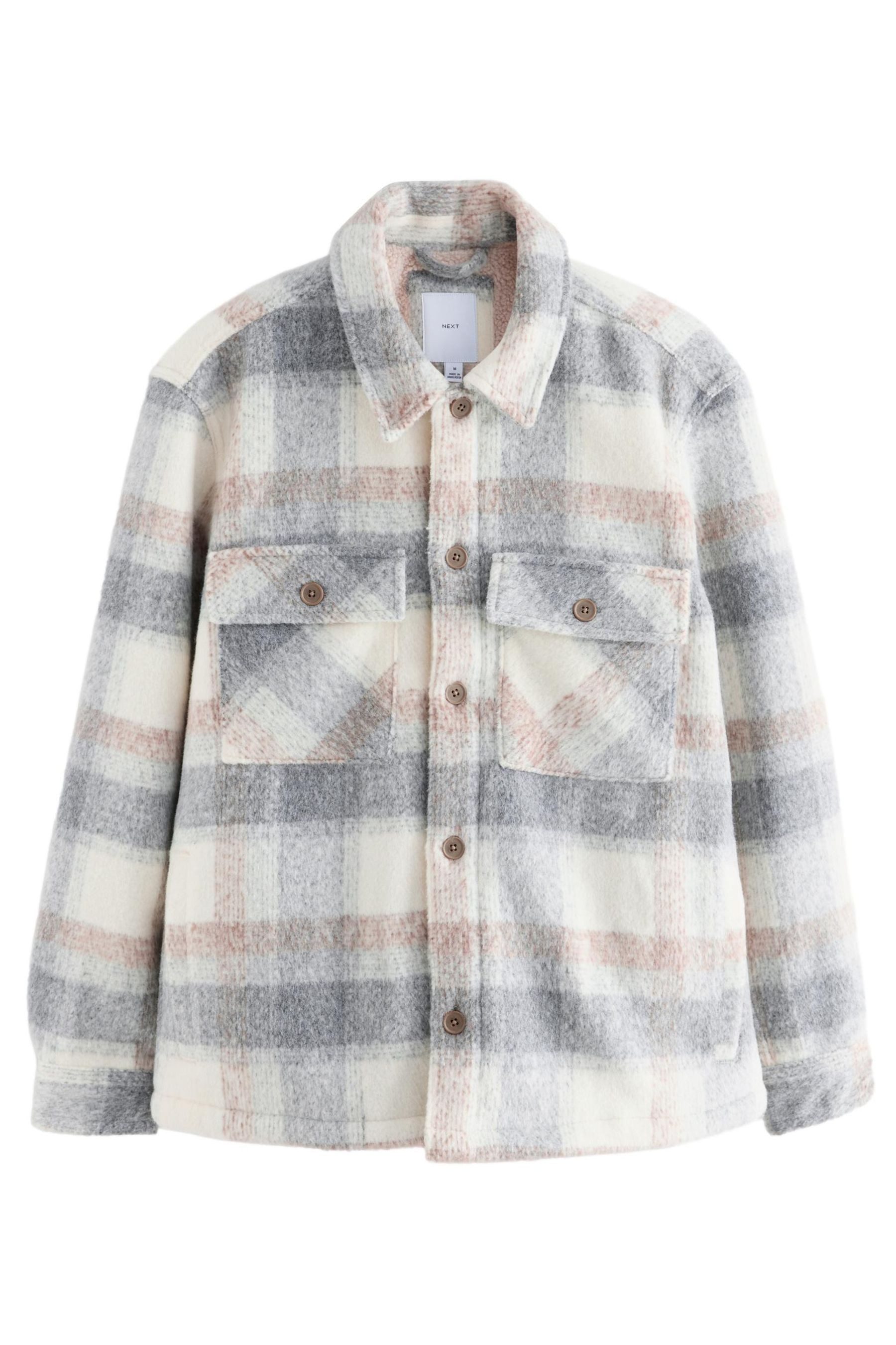Hemdjacke Karierte Hemdjacke mit Teddyfellfutter