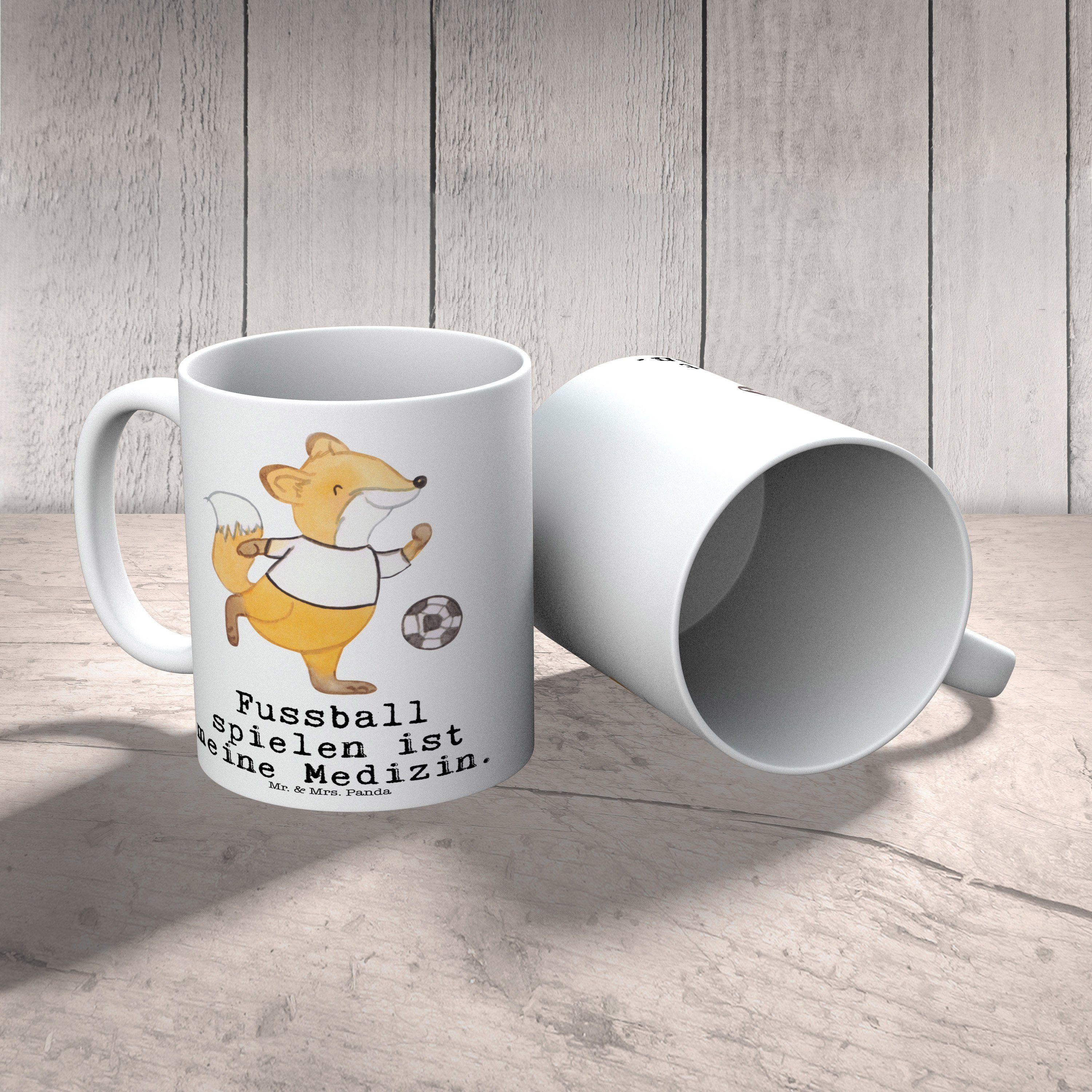 Geschenk Mrs. Fußball Geschenk, & Keramik Medizin Fuchs - Tasse, Panda Mr. spielen - Büro, Weiß Tasse