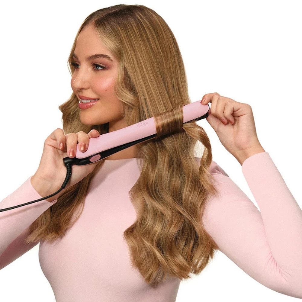 GHD Glätteisen gold Styler Dusted Pink Limited Edition Keramik, Dusted Pink Limited Edition mit Hitzeschutz-Etui