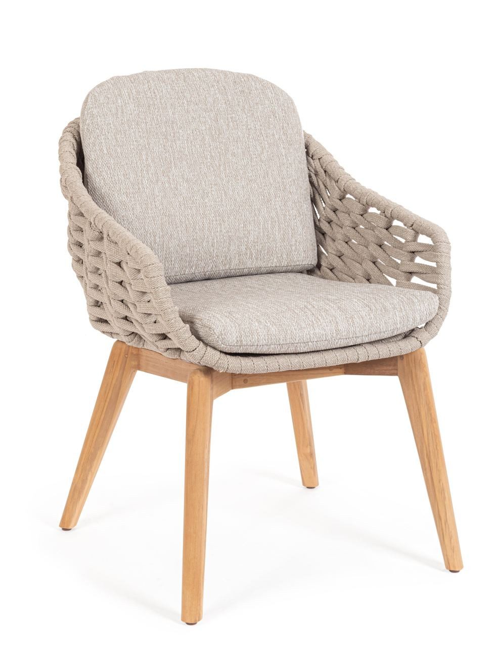 Bizzotto Gartenstuhl Tamires aus Teakholz, Beige