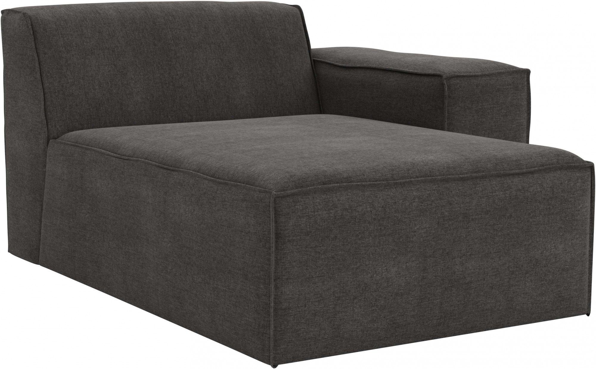 Norvid, wahlweise dark Chaiselongue Komfortschaum Taschenfederkern oder modular, Kaltschaum, mit gray RAUM.ID