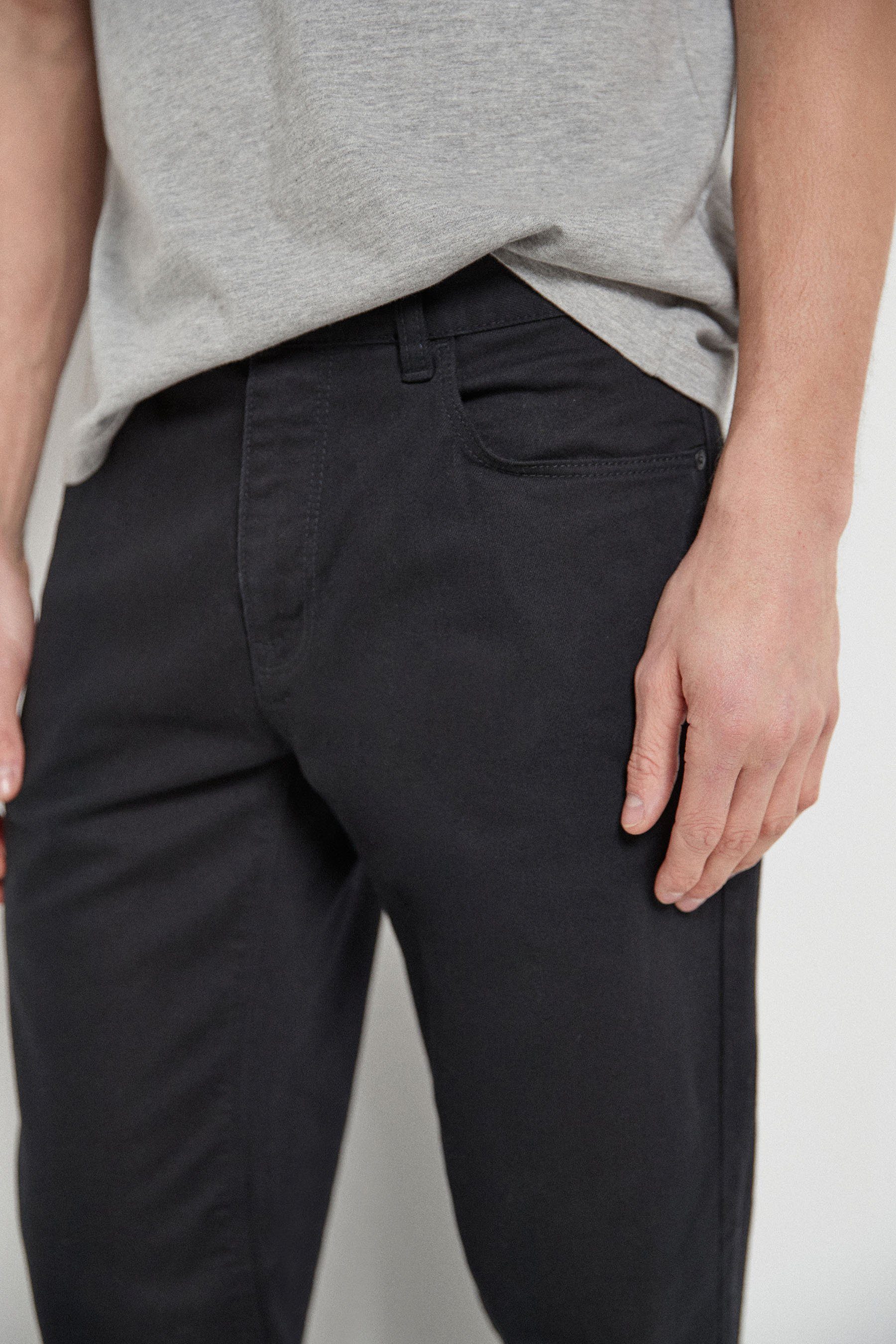 Next Straight-Jeans Straight Fit (1-tlg) Stretch-Jeans Solid Black
