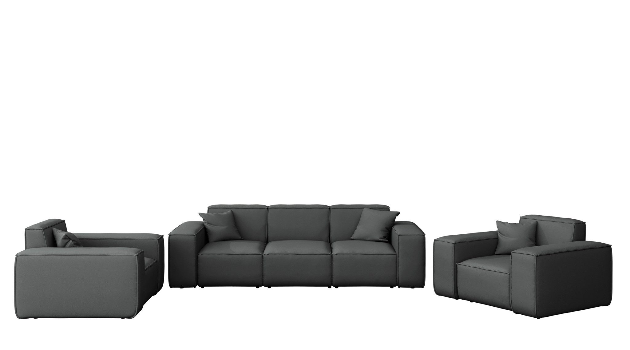 Fun Мебель Gartenlounge-Set Gartenmöbel-Set SUMMER 3-1-1, (Pflegeleichter und wetterfester Bezug, 3-tlg), inkl. 4 Zierkissen