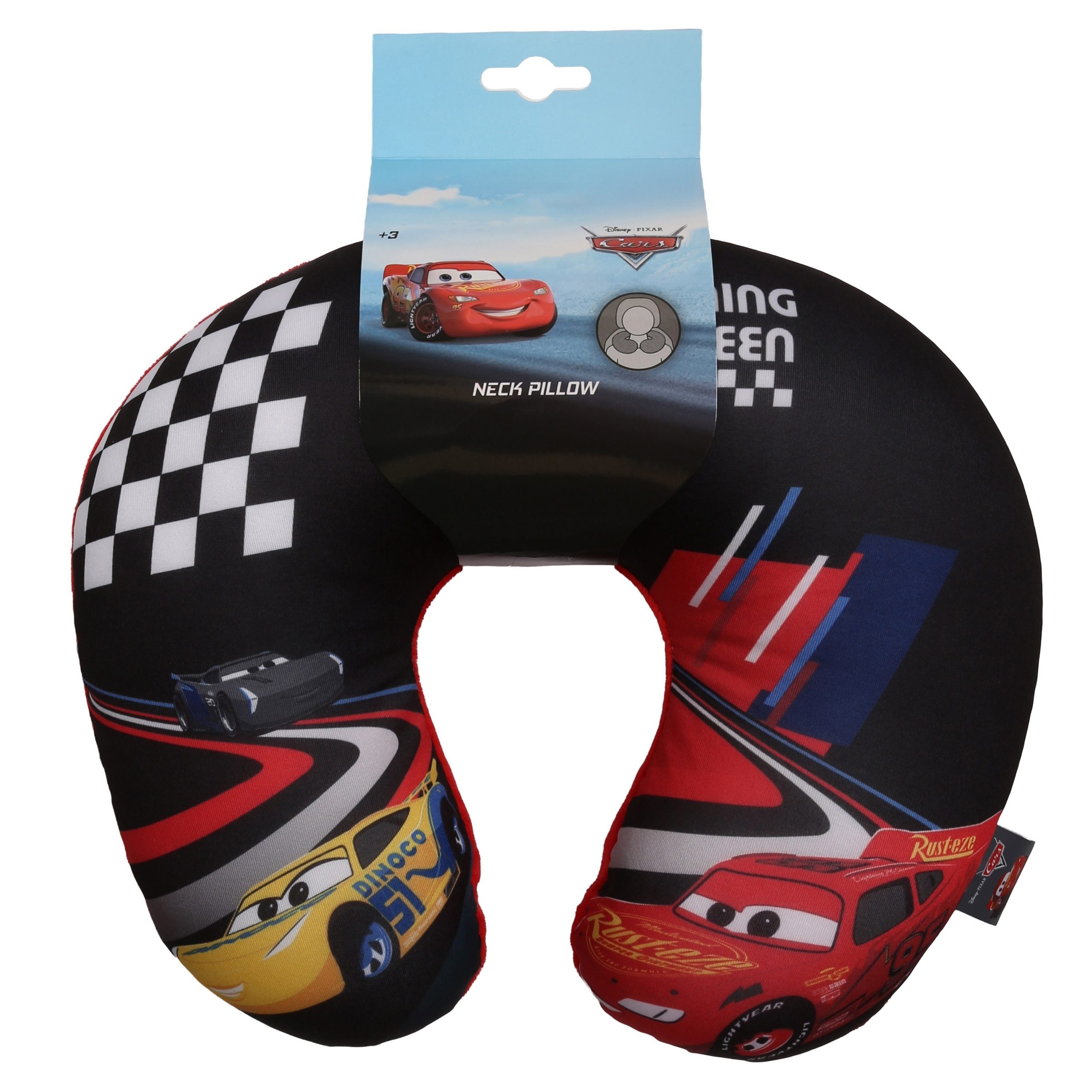 Disney Cars 3 Nackenkissen Disney Cars 3 Reisekissen – Nackenkissen für Flugzeug & Auto 26×30 cm