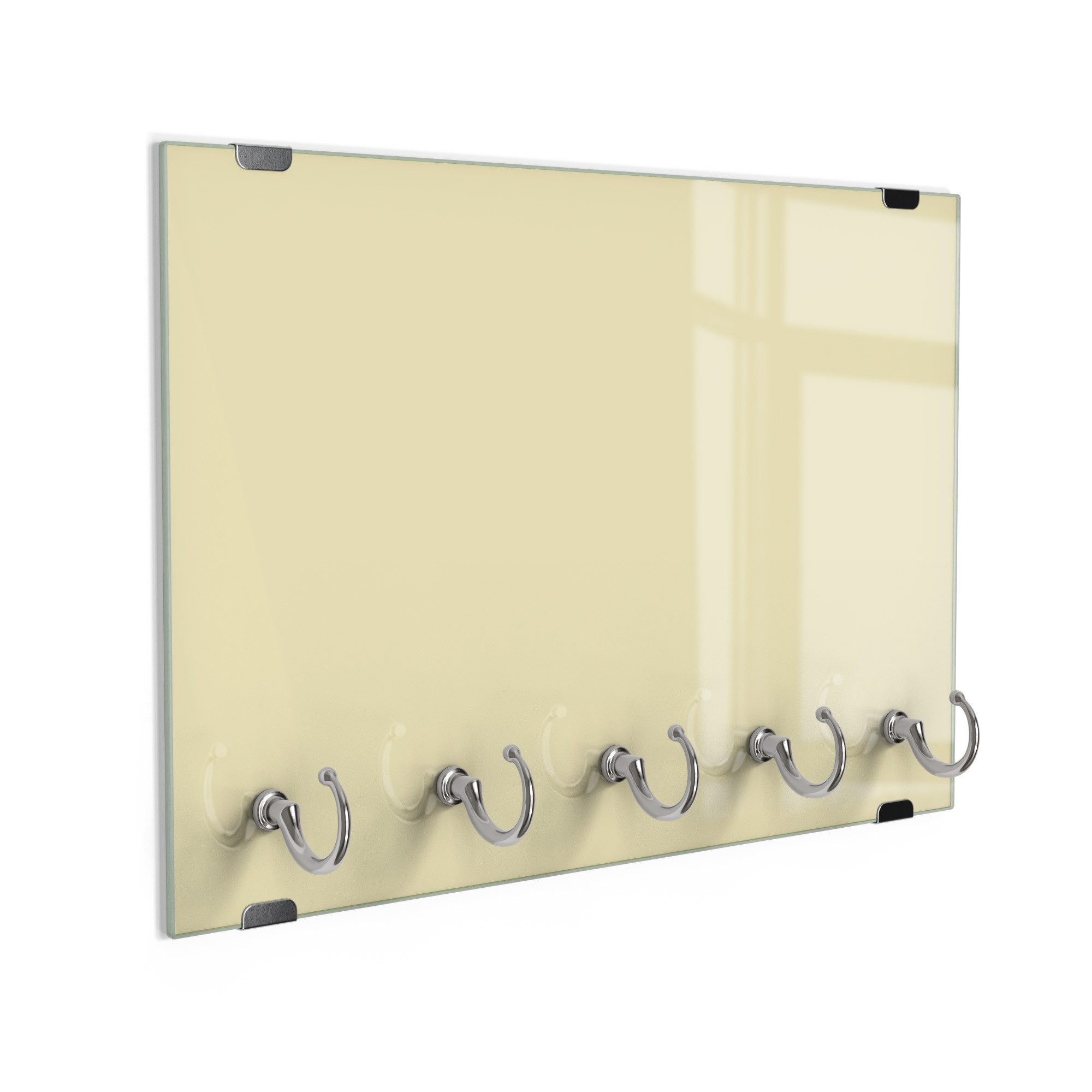 DEQORI Schlüsselbrett 'Unifarben - Beige', (1 St), Schlüsselhalter Schlüssel Haken Schlüsselboard modern Schlüsselleiste