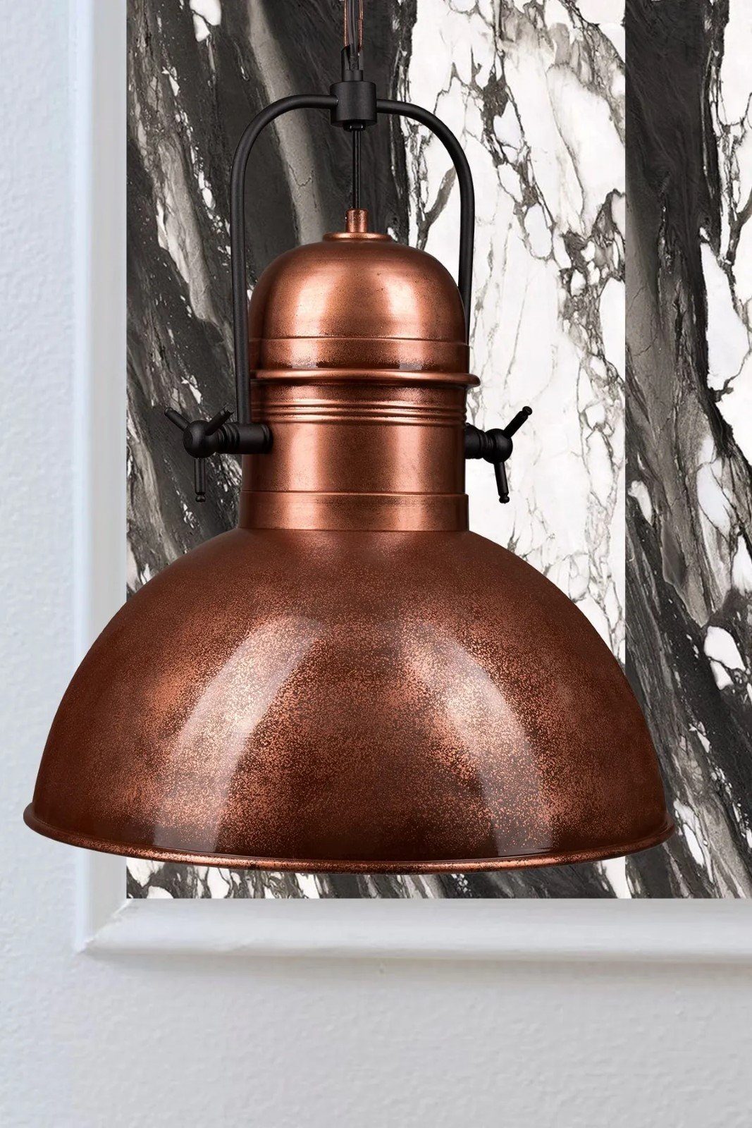 Vintage Lampe, Bamyum ohne Leuchtmittel Pendelleuchte Metall E27 Bamyum cm Hängelampe Ø40