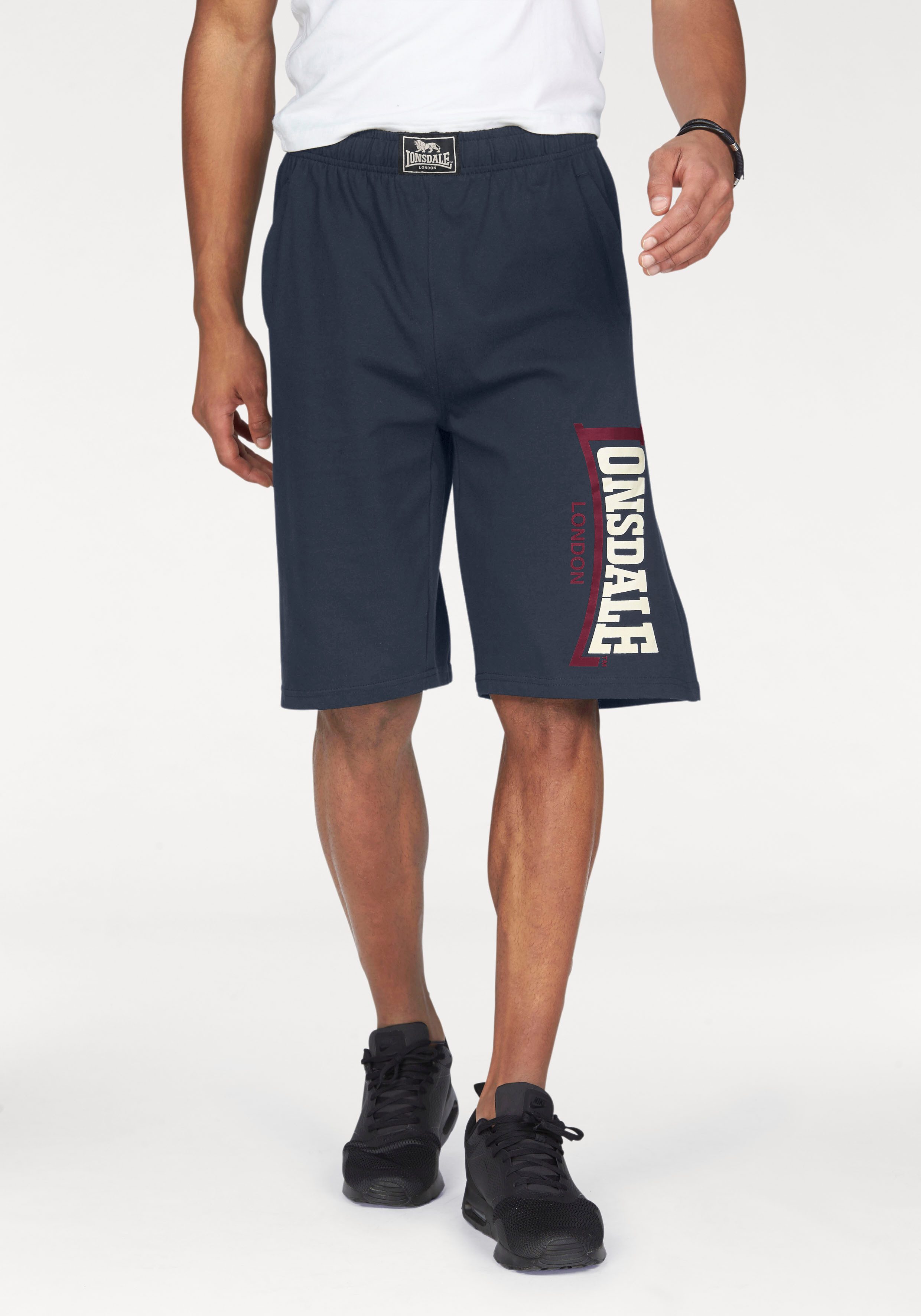 Lonsdale Sweatshorts LOGO JAM mit seitlichen Eingrifftaschen, aus Baumwolle, bequeme Passform