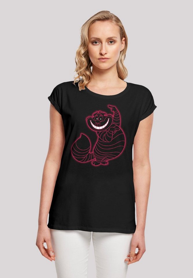 T-Shirt Cat lizenziertes F4NT4STIC Alice Cheshire Premium Disney Offiziell T-Shirt Wunderland Pinky Qualität, im Disney